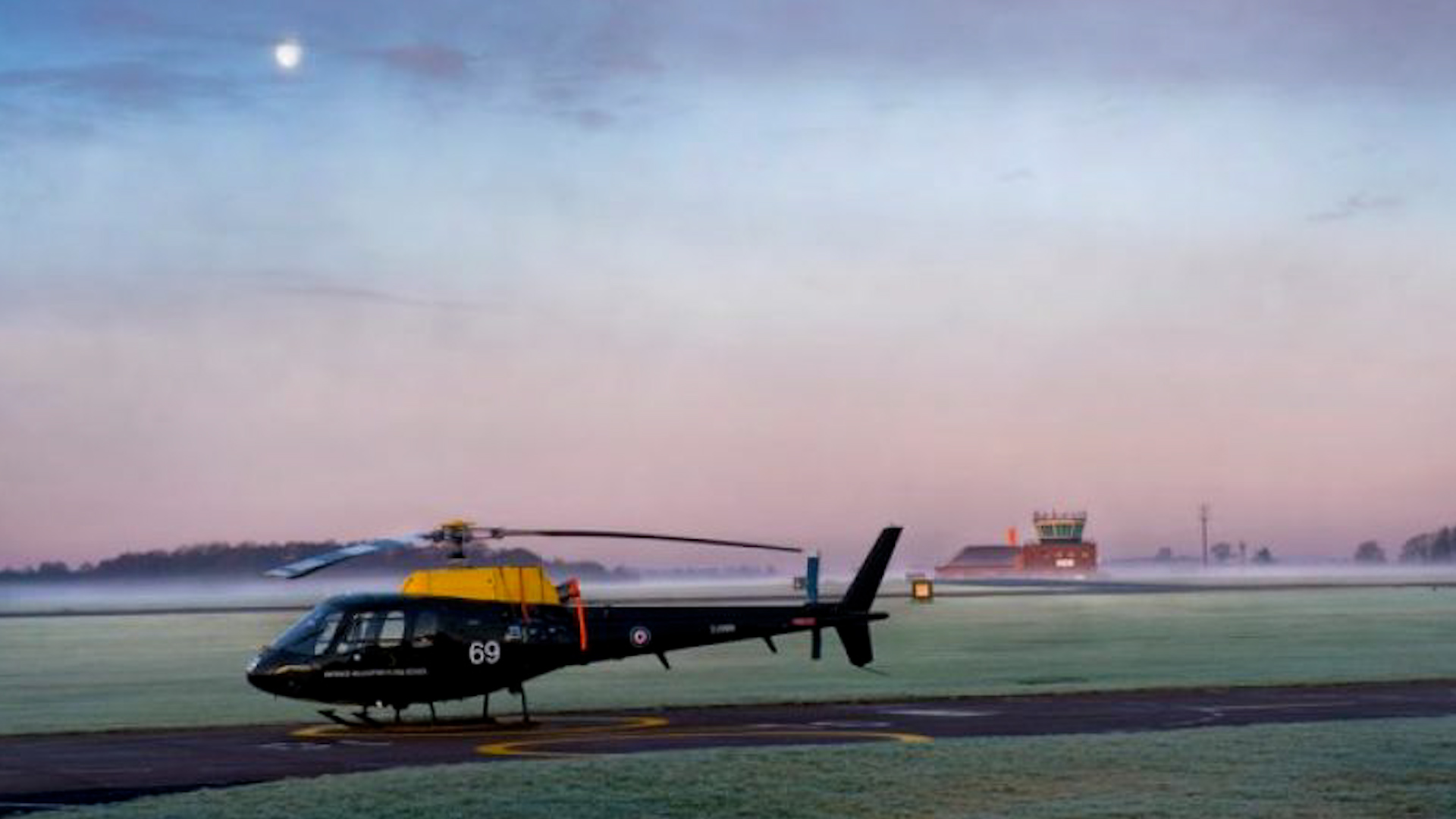 Squirrel training helicopter at RAF Shawbury