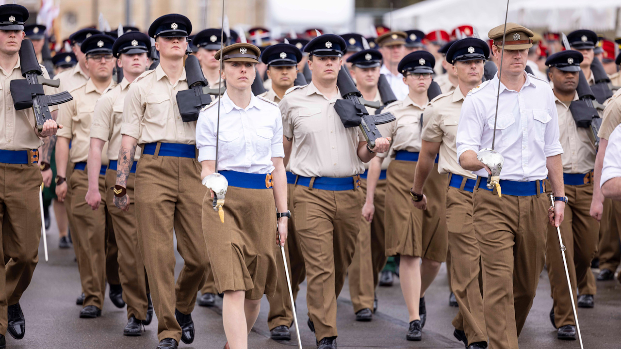 The couple have been taking part of the rehearsals for the coronation at Sandhurst this week (Picture: British Army).