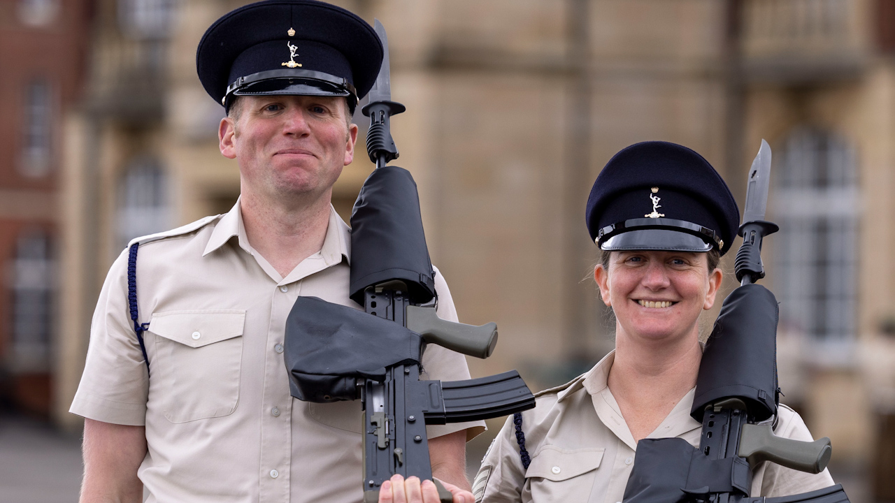 Staff Sergeant Jenna and Warrant Officer Class Two Andrew Willis will be marching together in the coronation on 6 May (Picture: British Army).