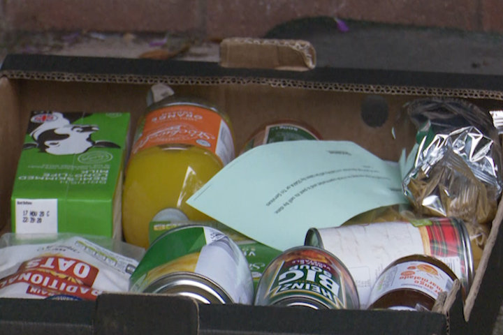 Staffordshire Veteran Foodbank Food Parcel CORONAVIRUS 07072020 CREDIT BFBS