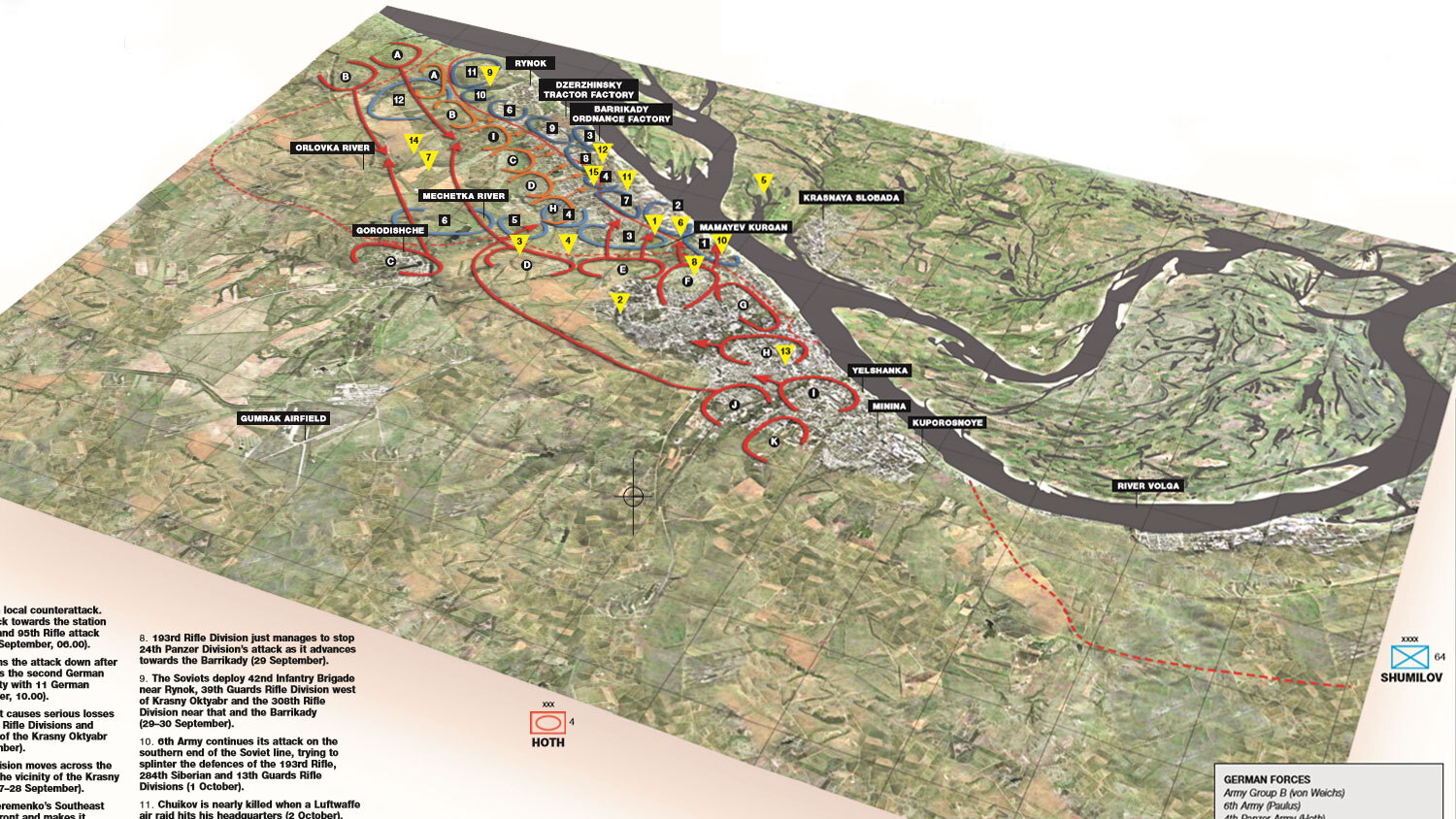 3D map Battle of Stalingrad