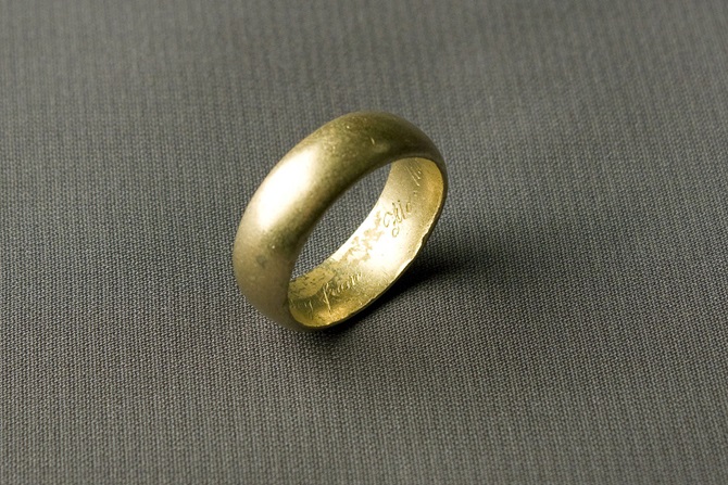 Stanley Cubiss' recovered engagement ring. 