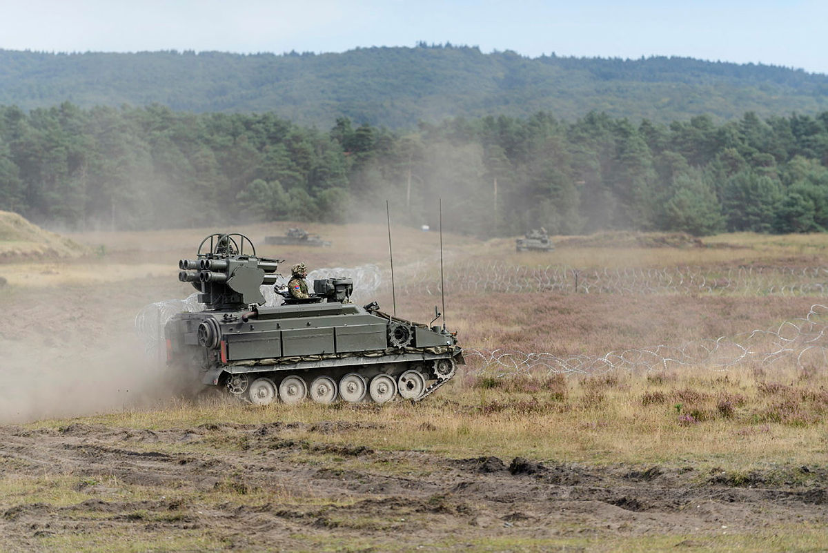 A Stormer combat vehicle with Starstreak (or HVM) on top (picture: MOD)