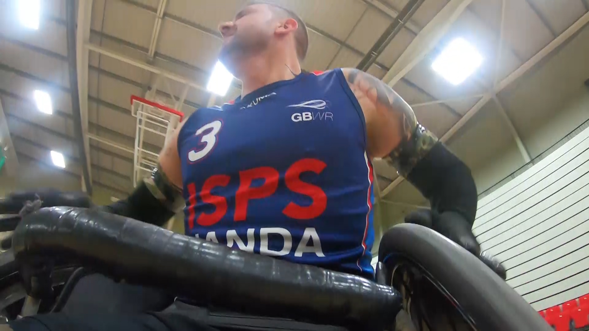 There’s only one way to play wheelchair rugby...and that’s to get stuck in.