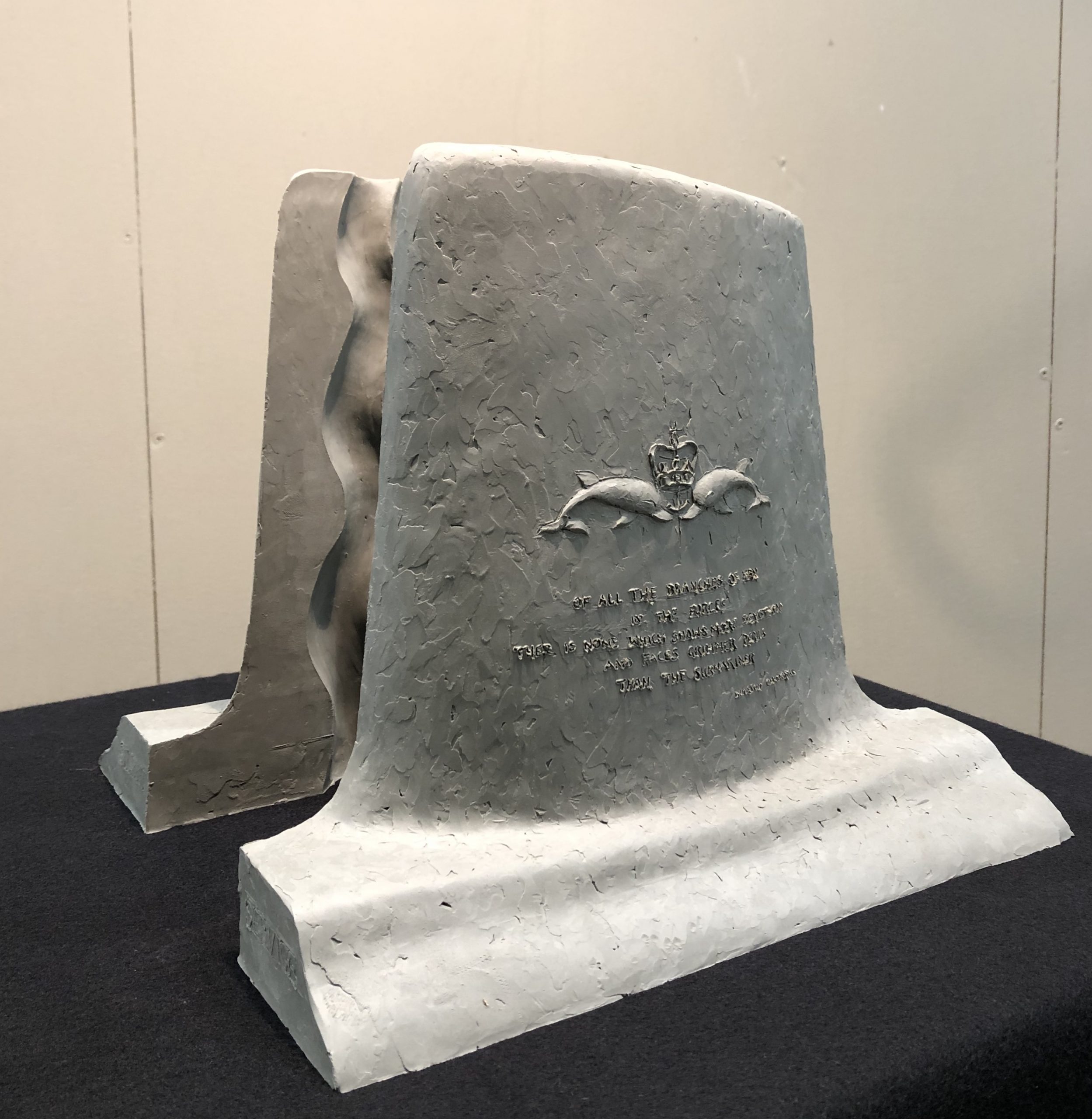 Submarine service memorial statue concept from the side by Paul Day for the National Memorial Arboretum 11022021 CREDIT THE SUBMARINER MEMORIAL APPEAL