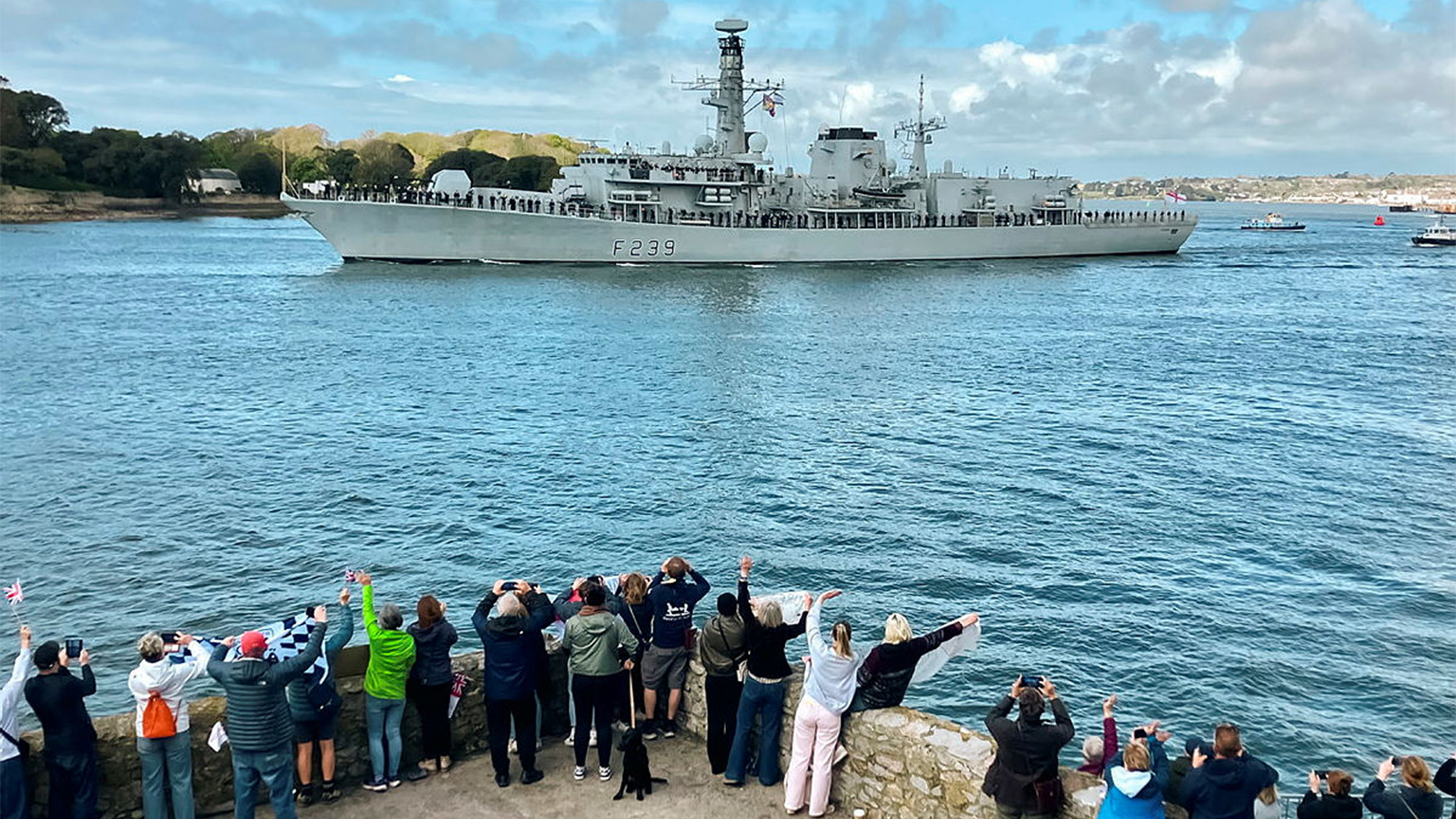 The Navy says HMS Prince of Wales is the sword, offering offensive capability, while HMS Richmond is the shield
