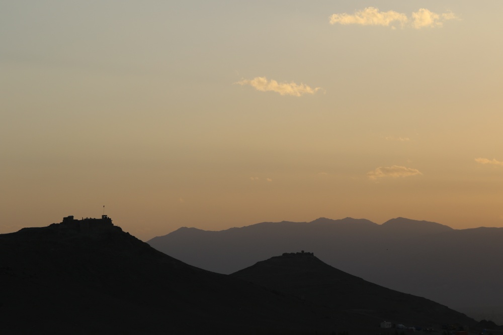 Sunset behind Gardez mountains in Afghanistan (Picture: NATO).