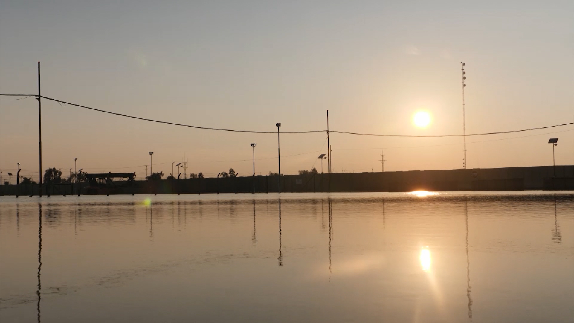 Sunset skyline at Camp Taji in Iraq November 2018 CREDIT BFBS.jpg
