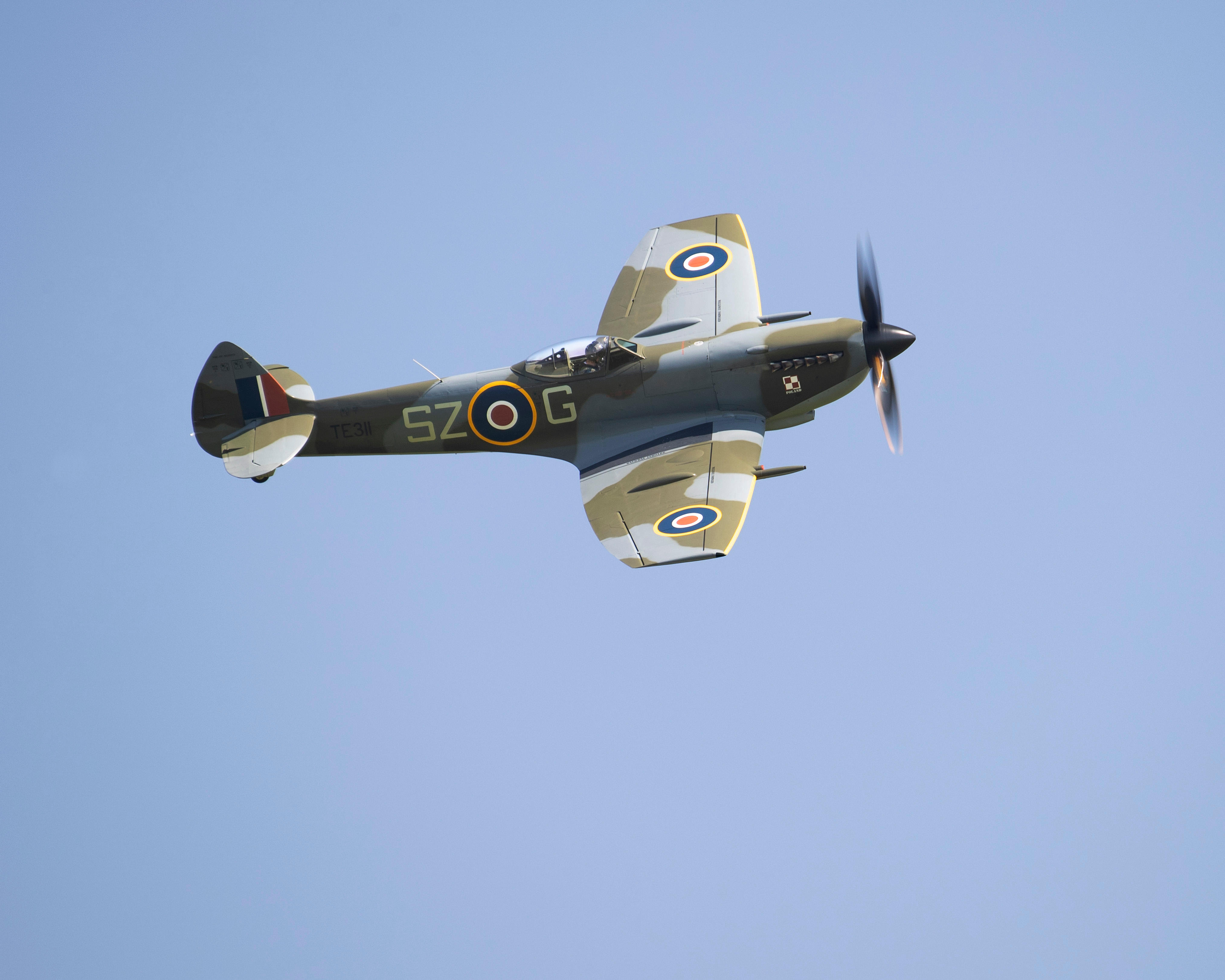 File photo of a MK-9 Spitfire flying at the Shuttleworth Trust (Picture: Alamy).