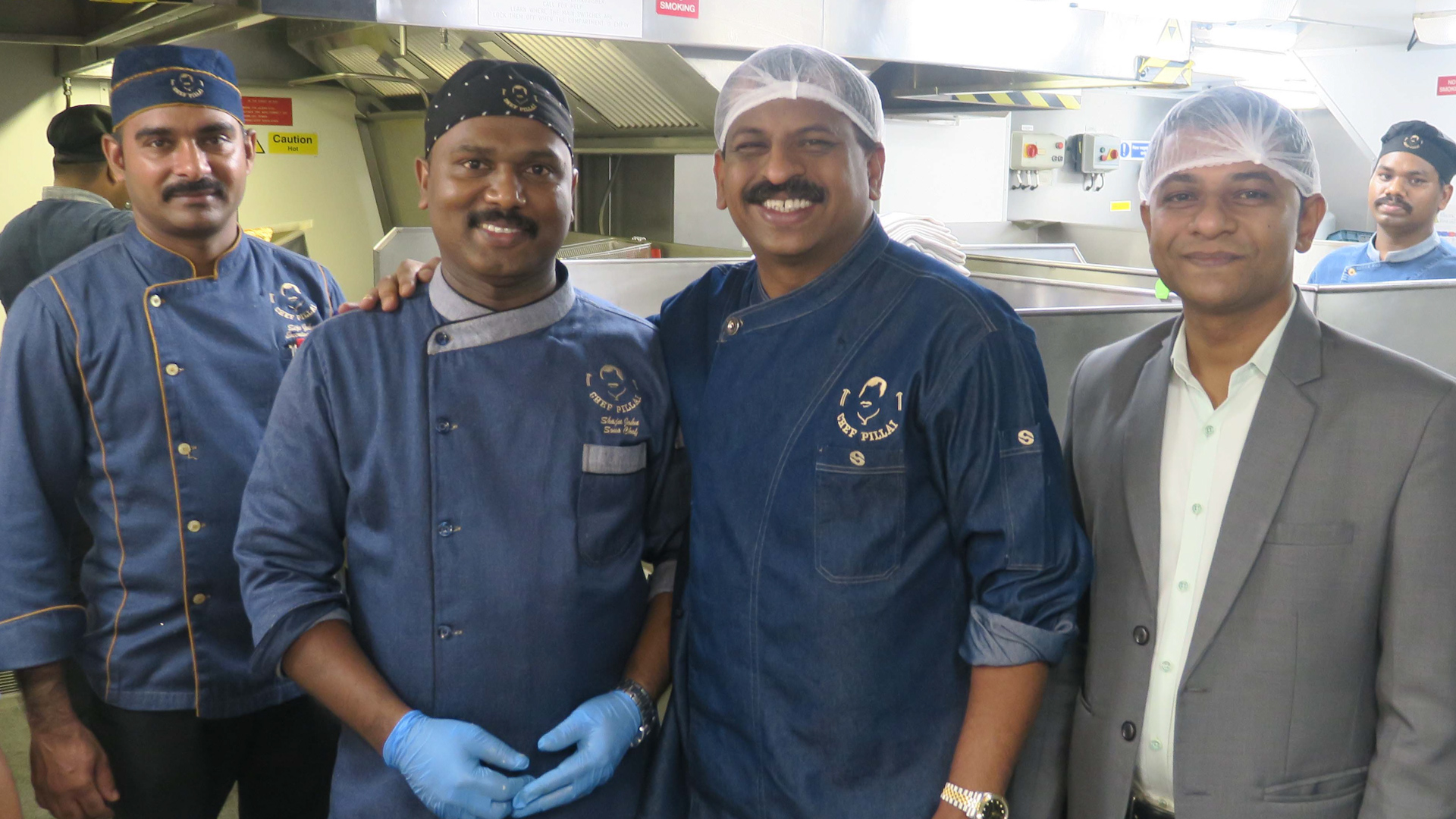 Suresh Pillai cooked for the 200 crew members onboard HMS Lancaster during their visit to India (Picture: Royal Navy).