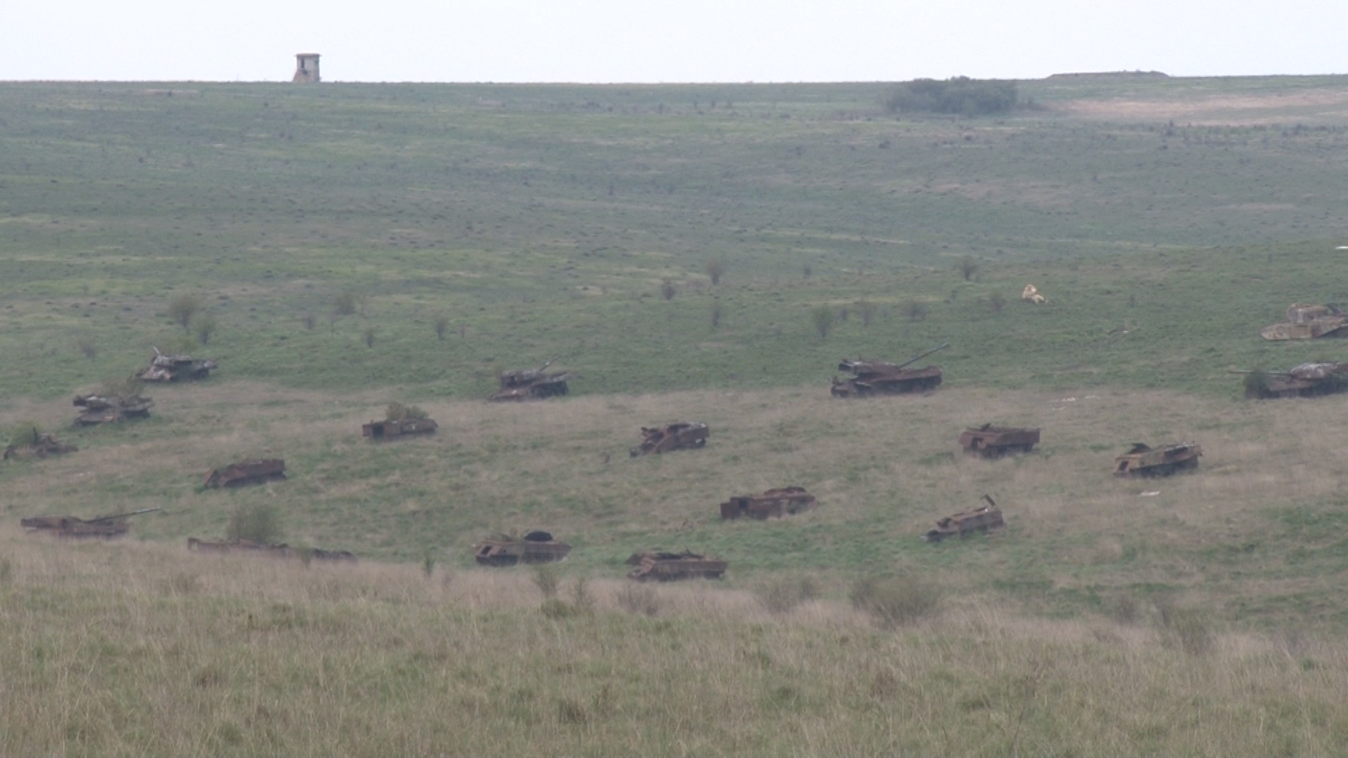 Old tanks provide the targets.