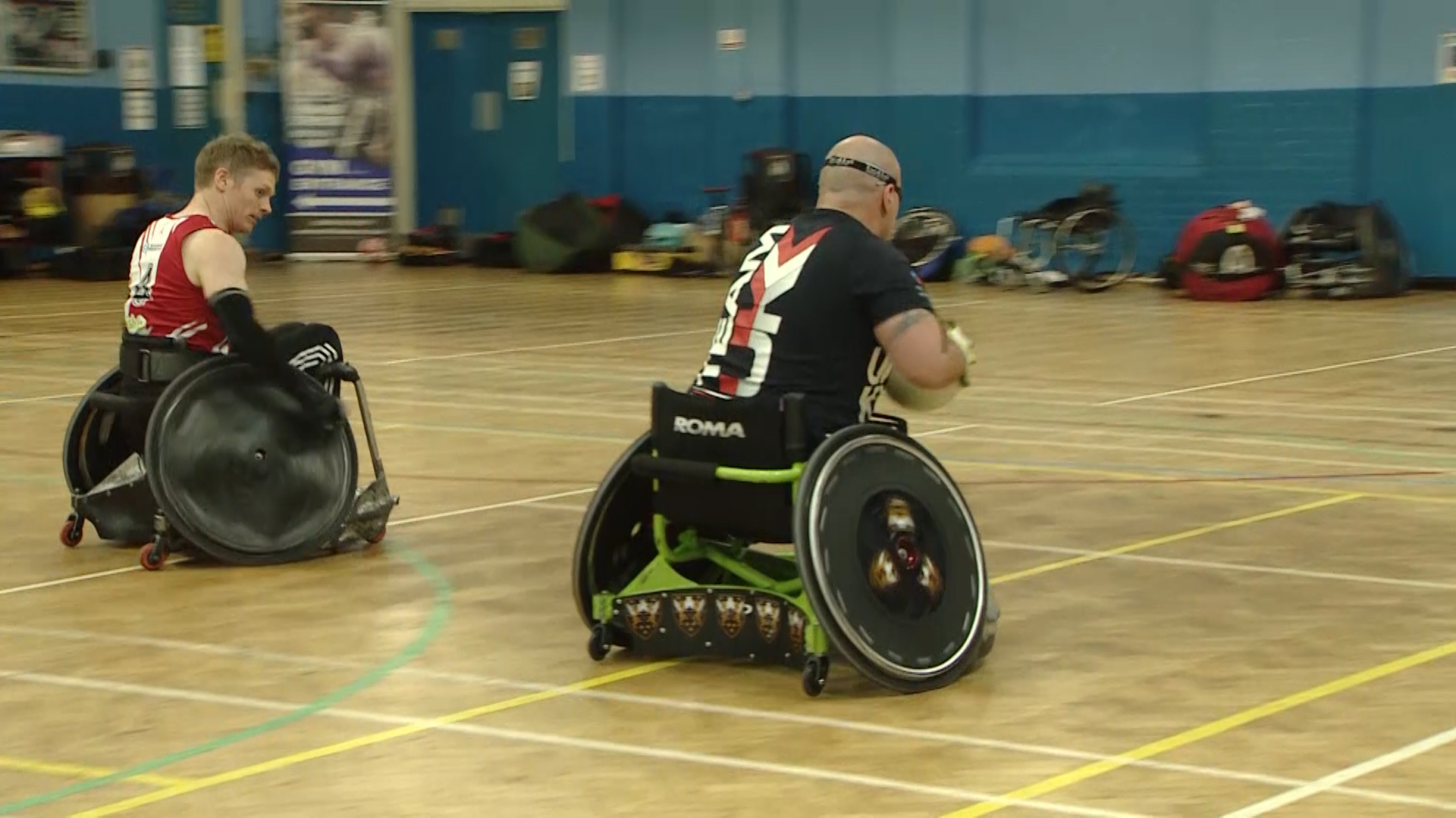 Team UK in possession.
