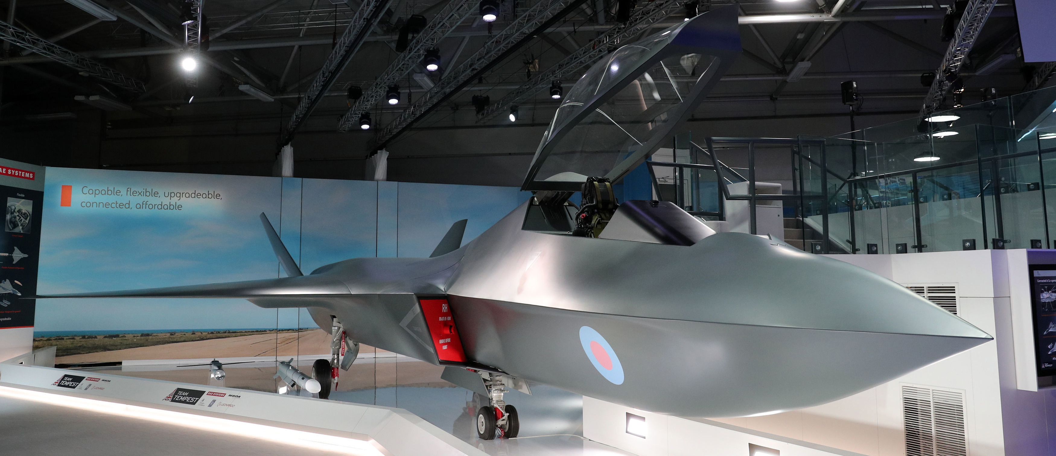 A model of the Tempest fighter jet was unveiled in Farnborough. (Image: PA).