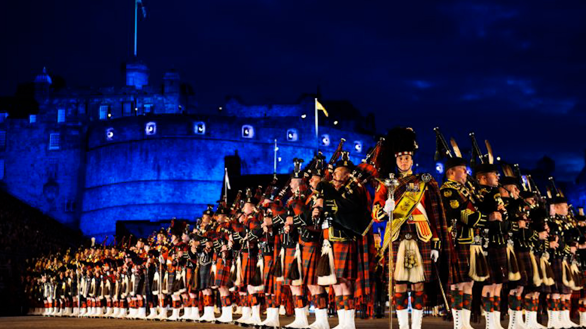 The 'Royal Edinburgh Military Tattoo' takes place on the esplanade of Edinburgh Castle CREDIT Ian Arthur, Crown Copyright