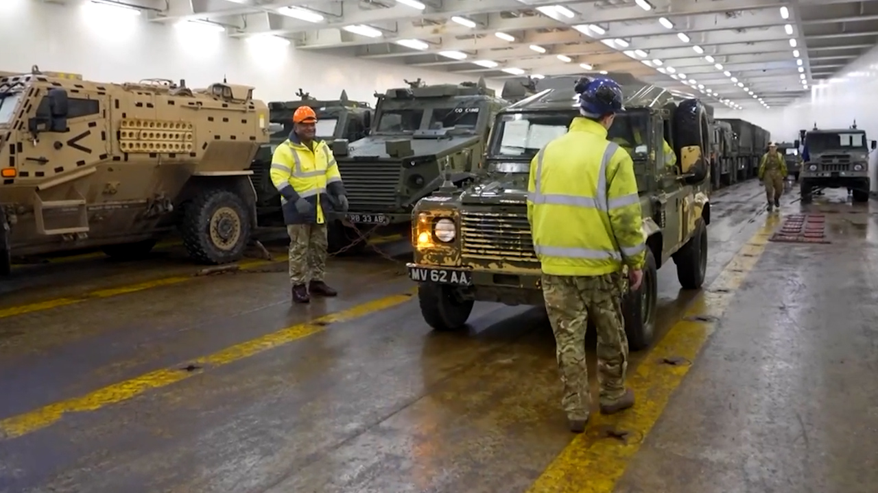 The 7 Light Mechanised Brigade, aka The Desert Rats, prepare to travel to Poland to take part in Exercise Steadfast Defender with their Support Vehicles