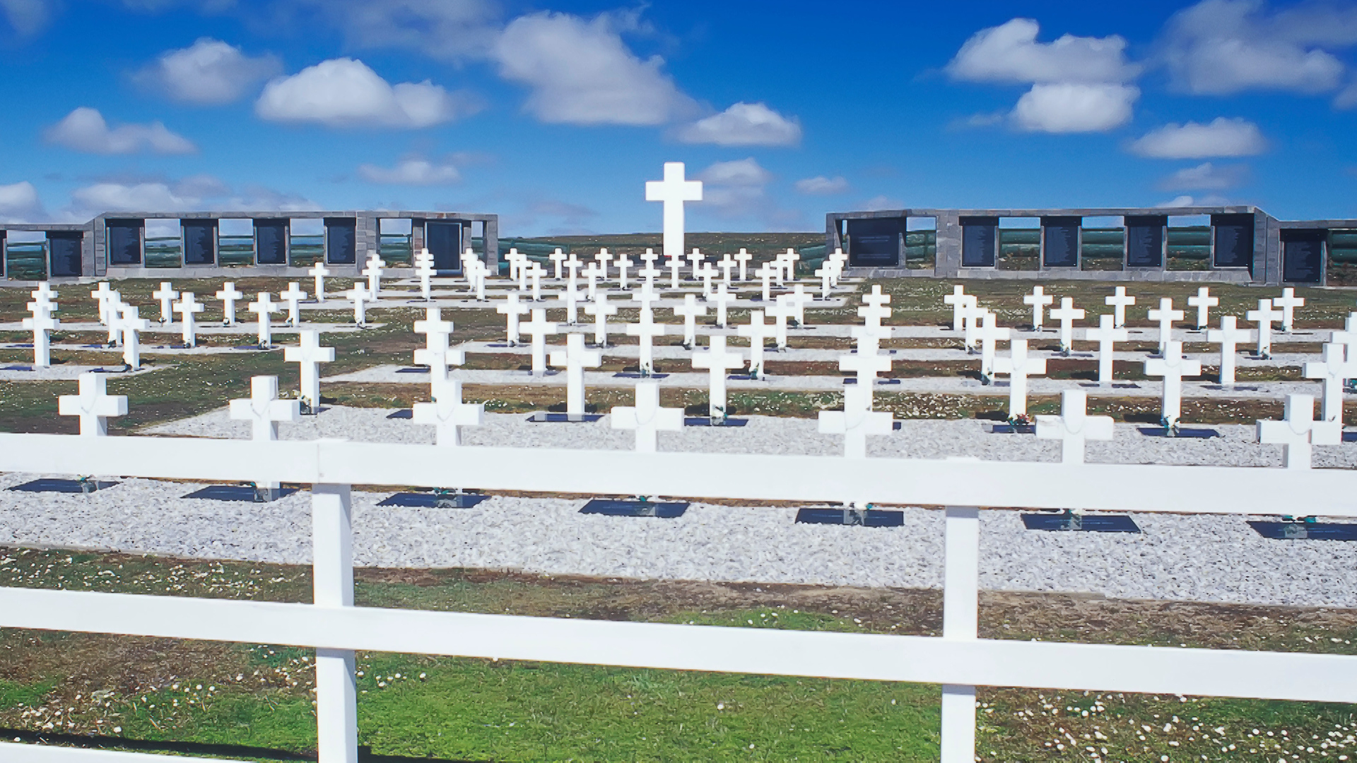 The remains of the six individuals were found in a grave at the Argentine Military Cemetery, Darwin