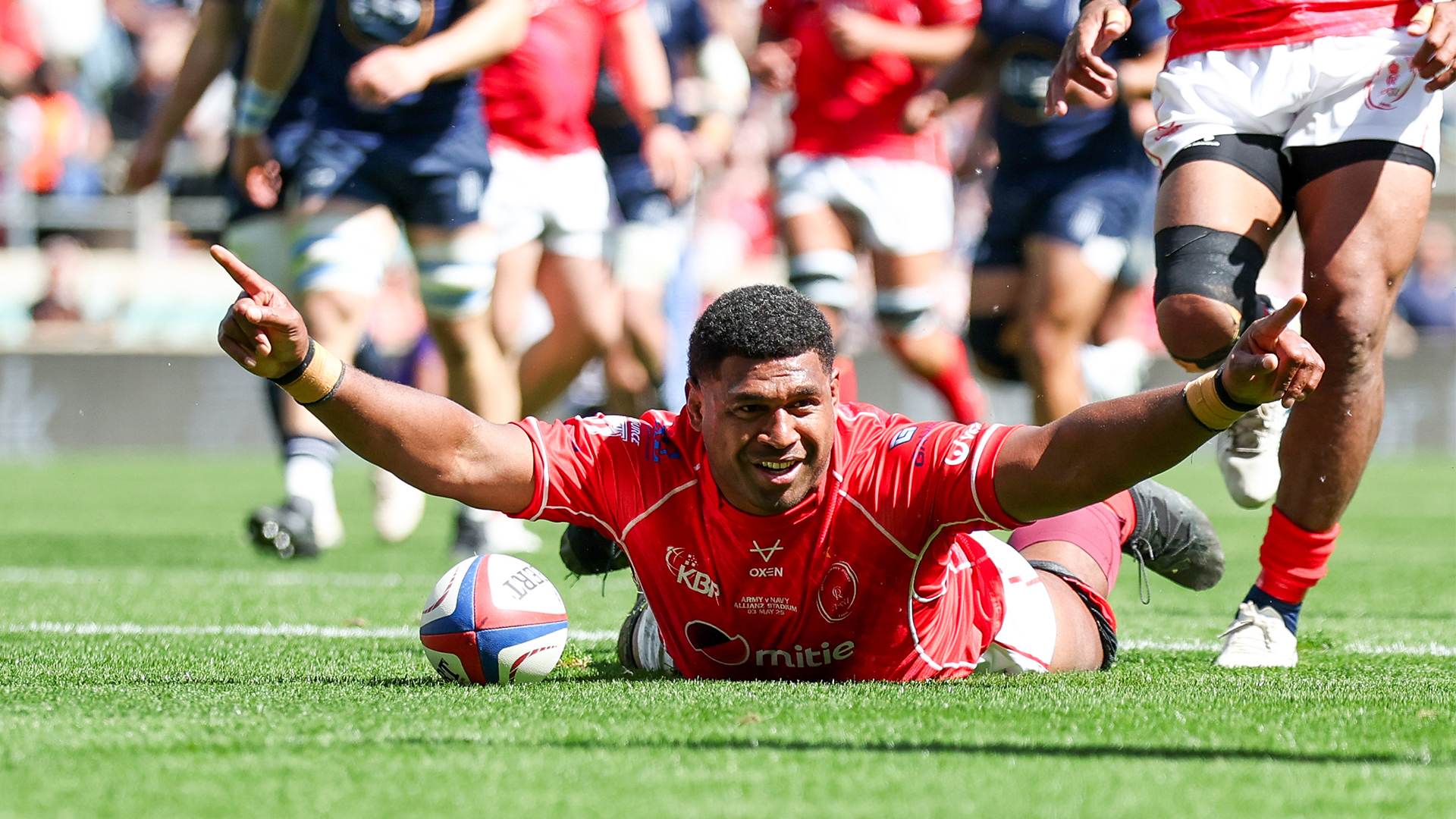 The Army's Lance Bombardier Senitiki Nayalo scored two tries in the first half