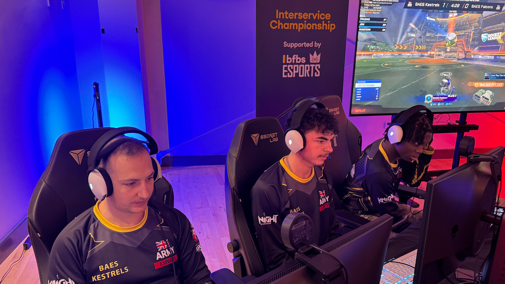 The BAES Kestrels reached the Lower Final of the Inter Services Rocket League Championships 2025