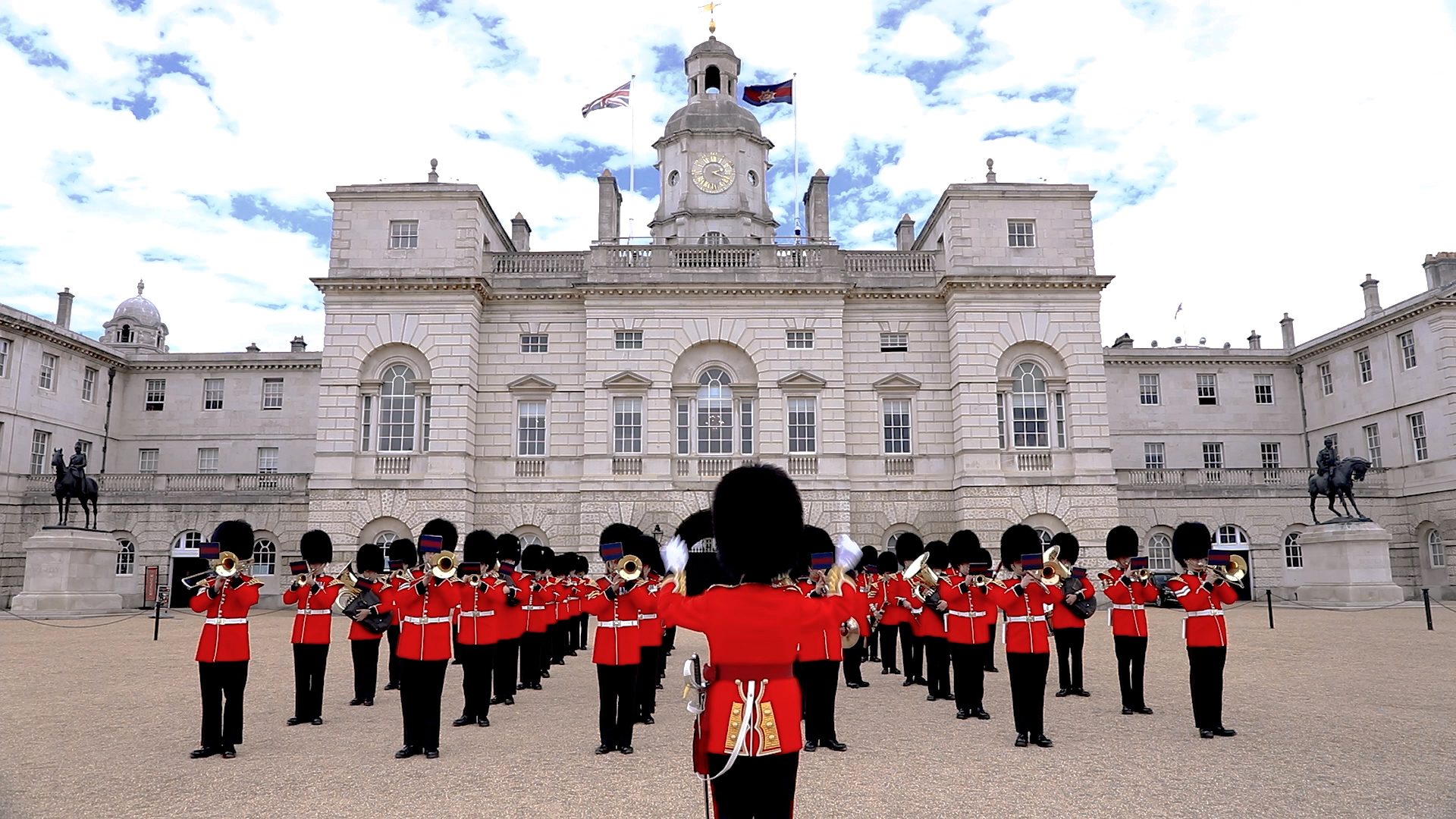 The Band of The Scots Guards in tribute performance to Ukraine (Picture: MOD).