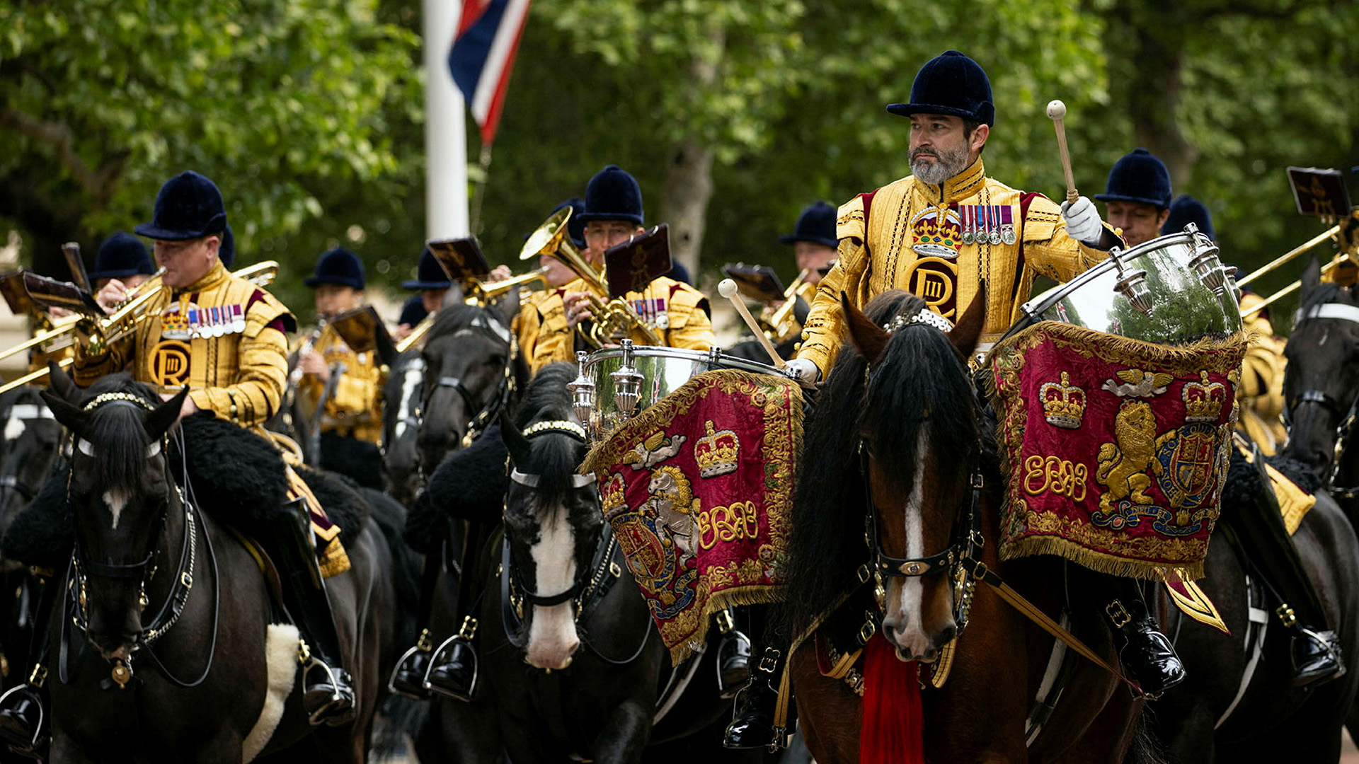 The Band of the Household Cavalry Mounted Regiments performs at the recent parade