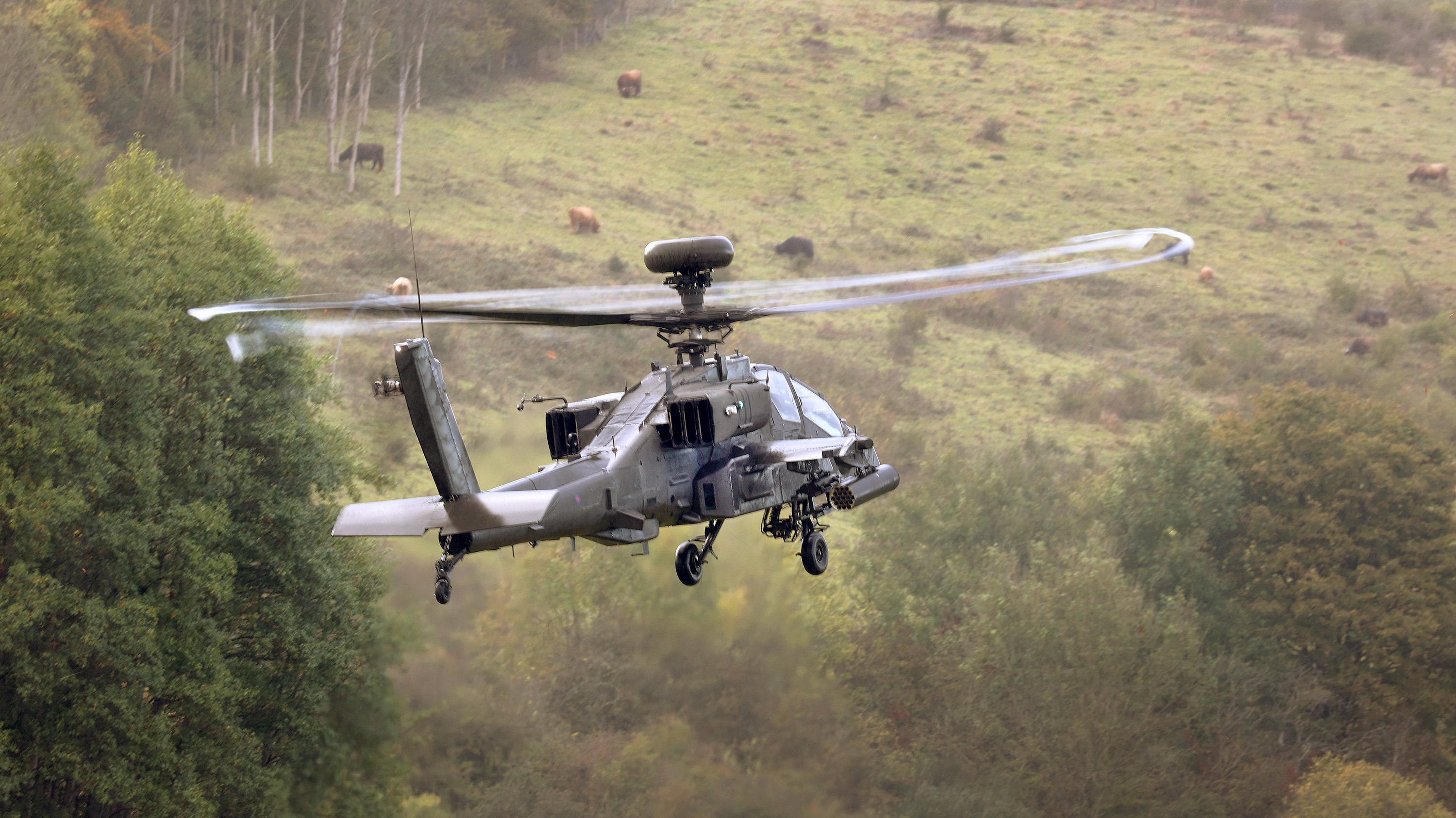 The British Army’s new Apache AH-64E attack helicopter (Picture: MOD Crown).