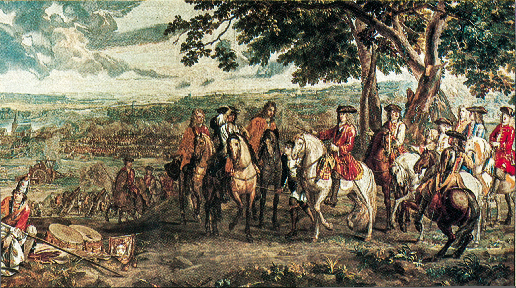 The Duke of Marlborough accepts the French surrender at Blenheim, 1704