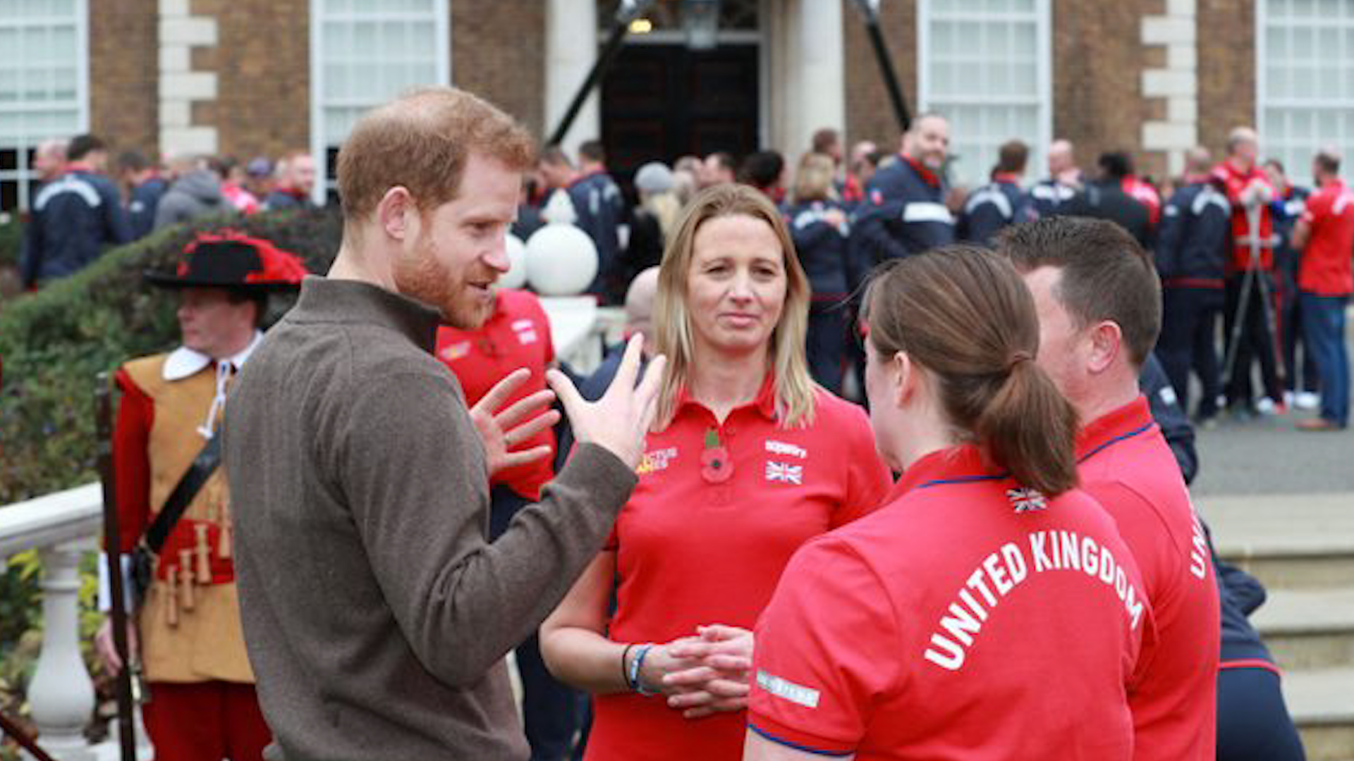 Prince Harry, with athletes from Team UK for the Invictus Games (Picture: MOD).