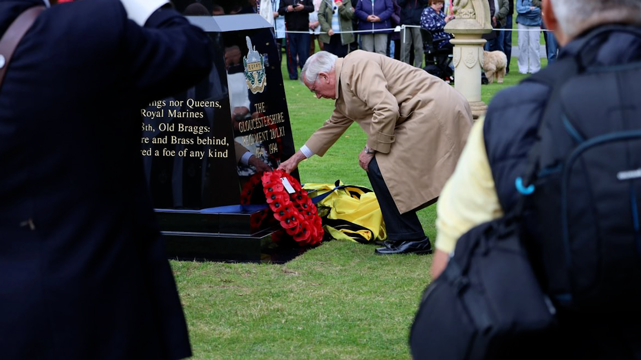 The unveiling was attended by former soldiers, officers, families, and veterans from the regiment (Picture: National Memorial Arboretum)