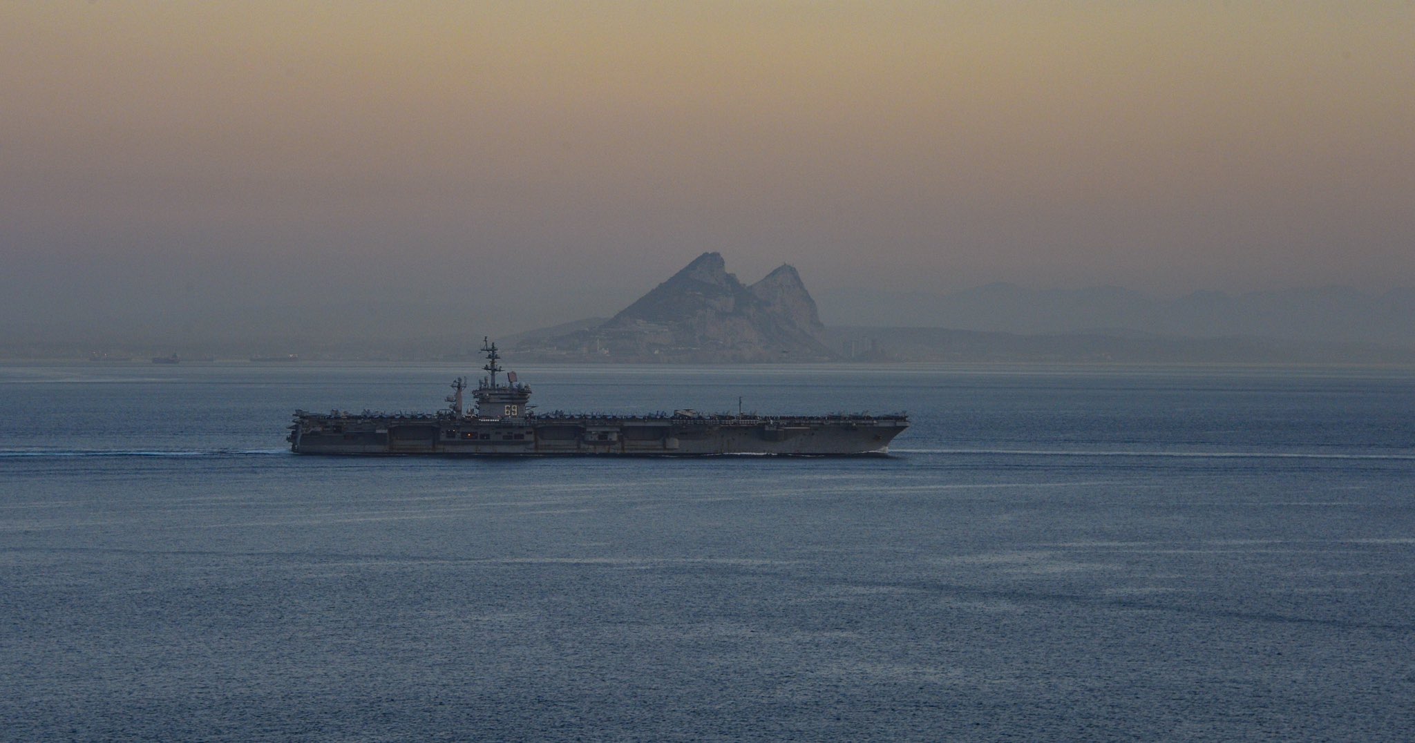 The Dwight D. Eisenhower Carrier Strike Group transits the Strait of Gibraltar 281023 CREDIT US FLEET FORCES.jpg 