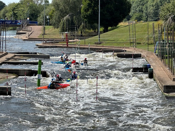 The Extreme Slalom event at the IS Freestyle Kayak competition 210824 CREDIT Royal Navy