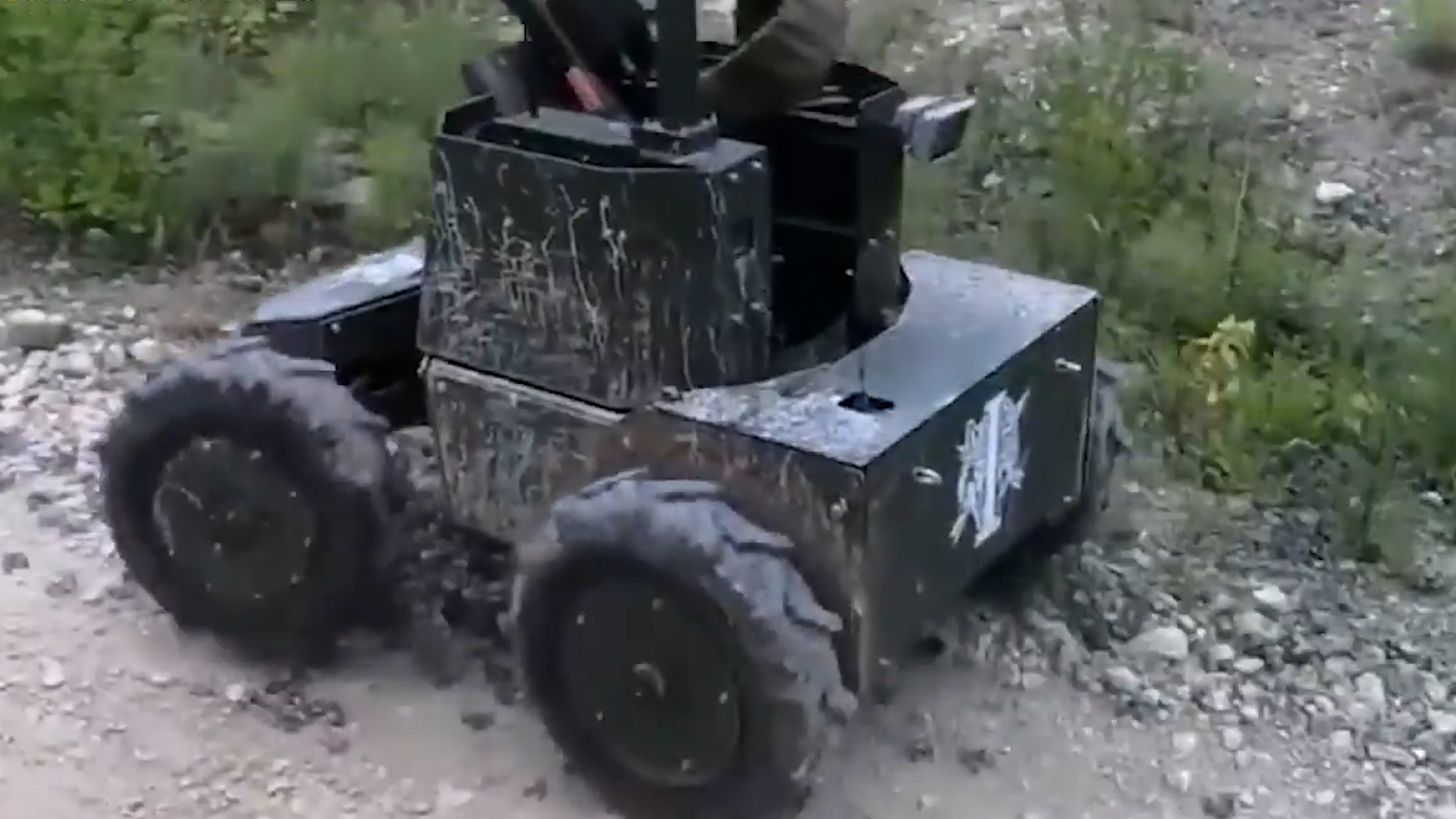 The armed platform known as the Lyut (Loot), or The Fury in English, carries a heavy machine gun and contributes heavy firepower to the battlefield (Picture: X-Wartranslated)