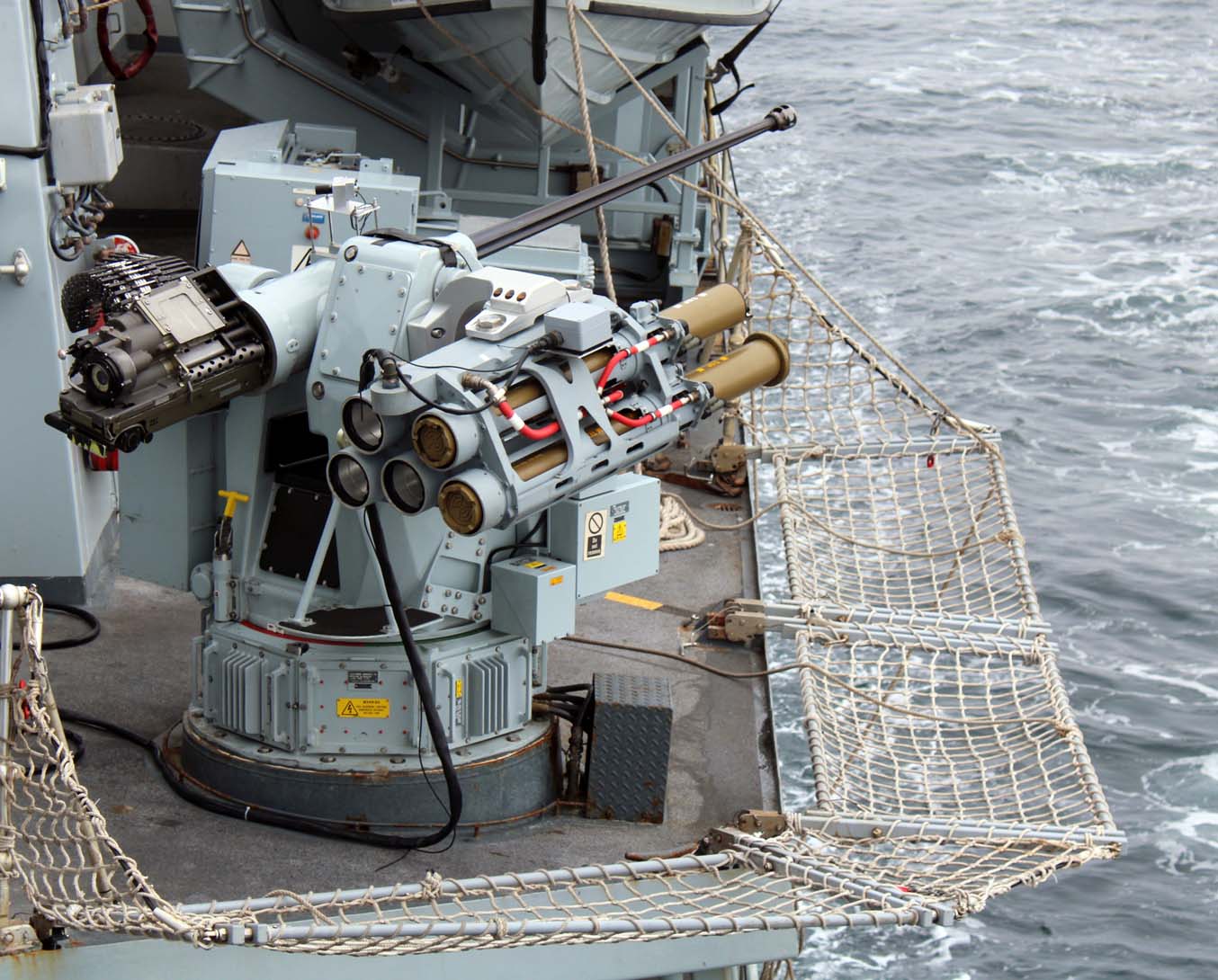 The Martlet fitted to 30mm gun on HMS Sutherland.