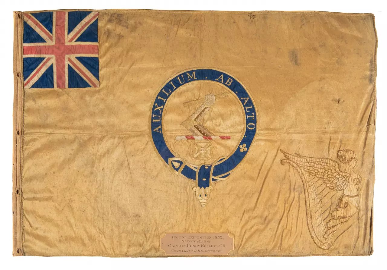 The National Museum of the Royal Navy launches national appeal to raise £120,000 to save the sledge flag (Picture: National Museum of the Royal Navy).