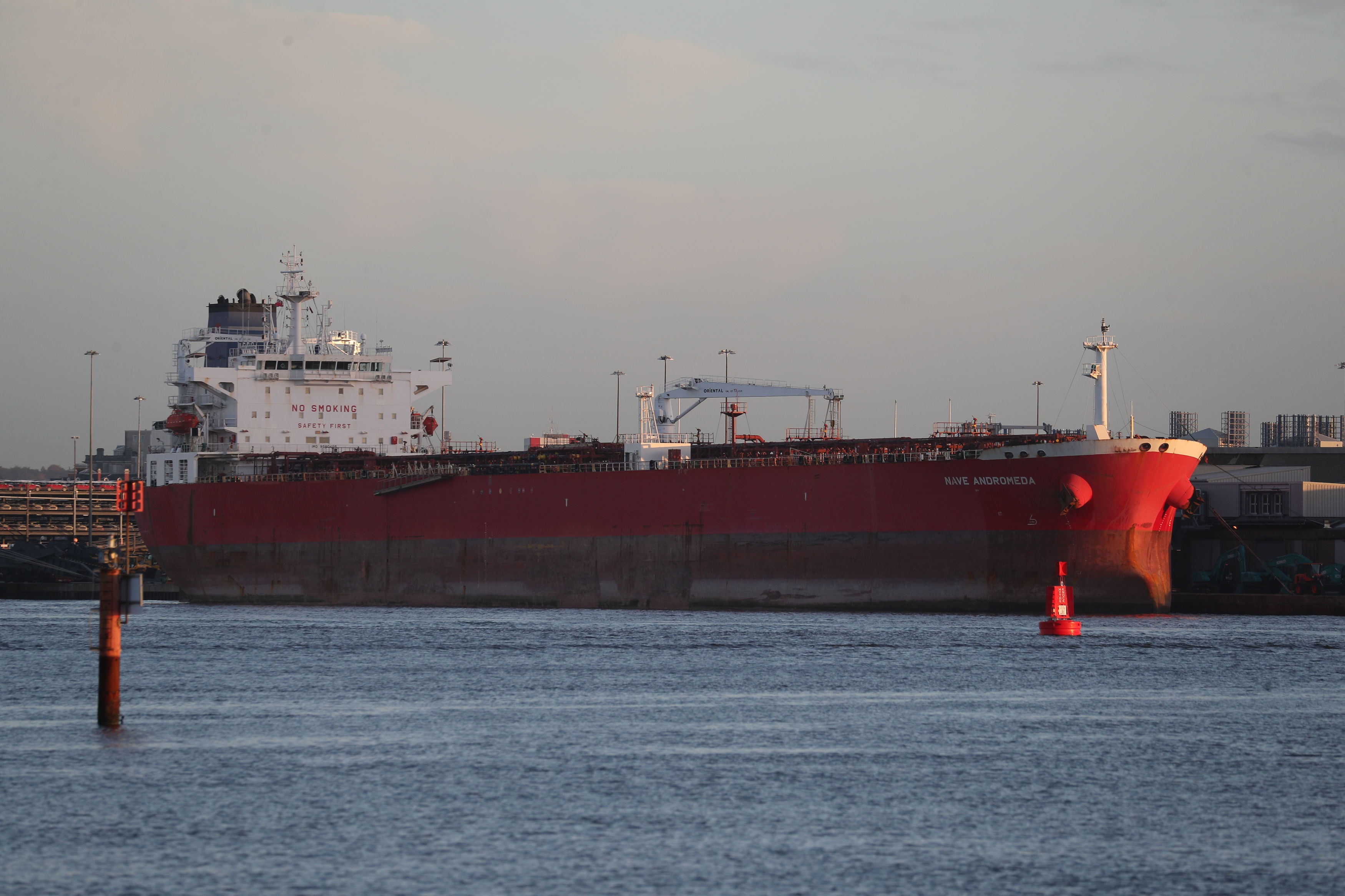 Cover image: The Nave Andromeda docked in Southampton following the incident off the Isle of Wight (Picture: PA).