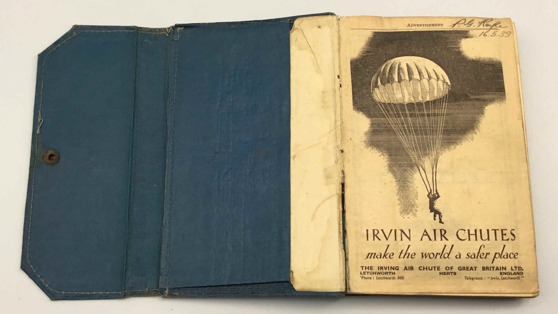 The Pocket book of RAF pilot Flight Lieutenant Paul Gordon Royle 22072024 Credit Hansons Militaria