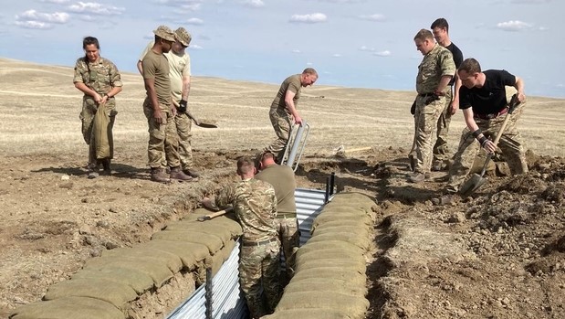 The Prairie Infrastructure Team carres out repairs and maintenance to a section of trench used for training 06012023 CREDIT MOD Crown Copyright,MOD 2022