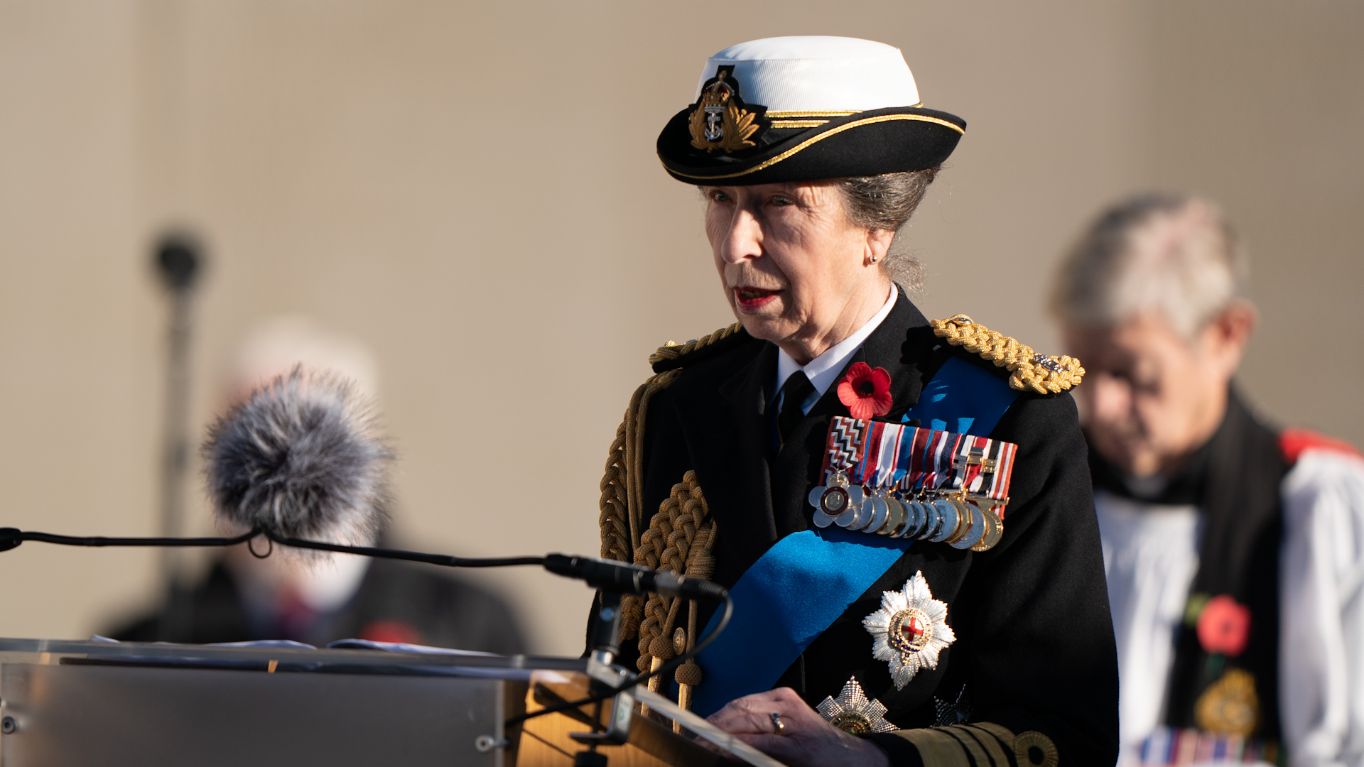 Princess Royal at the service of Remembrance at the National Memorial Arboretum