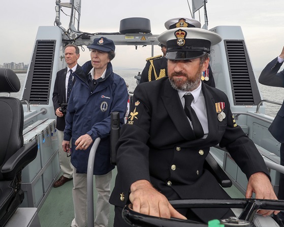 The Princess Royal with Petty Officer Andrew Yates (Picture: Royal Navy).