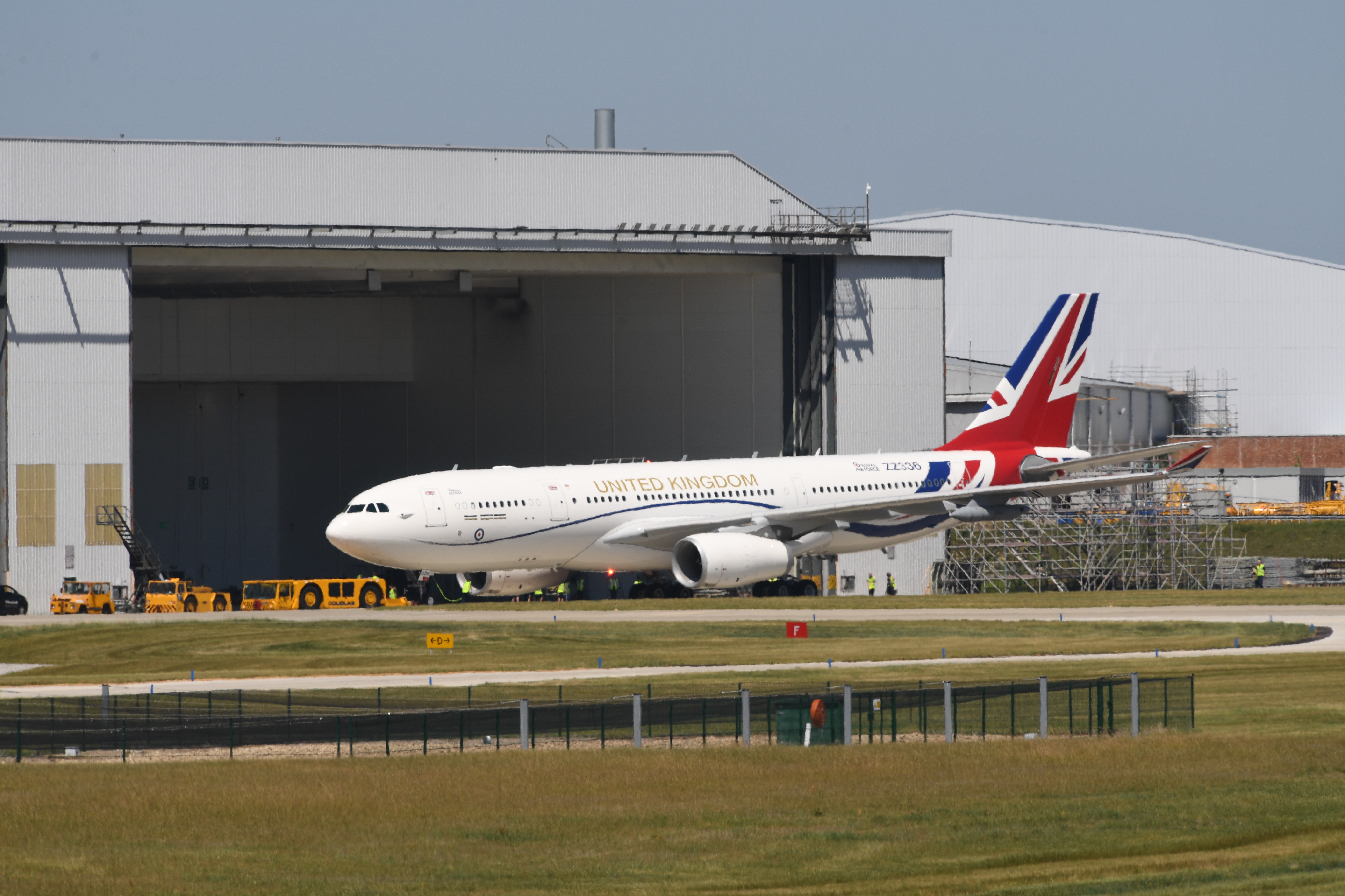 The Voyager was spotted at Cambridge Airport (Picture: PA).