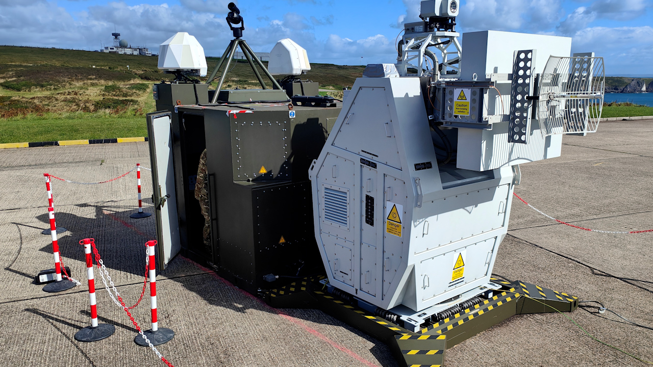 The Radio Frequency Directed Energy Weapon uses radio waves to disrupt drones and knocks them out of the sky (Picture: MOD)