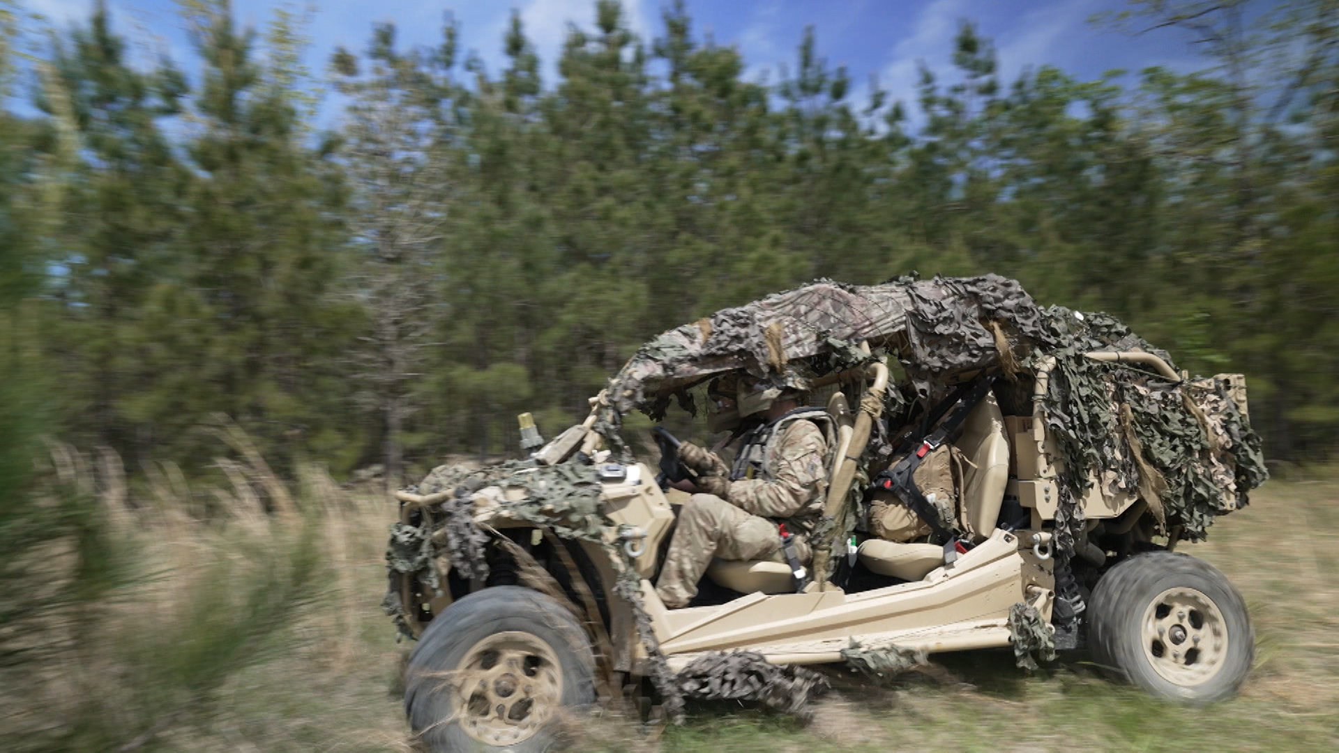 The Razor vehicle, usually reserved for US Special Forces, being used on Exercise Rattlesnake in the US