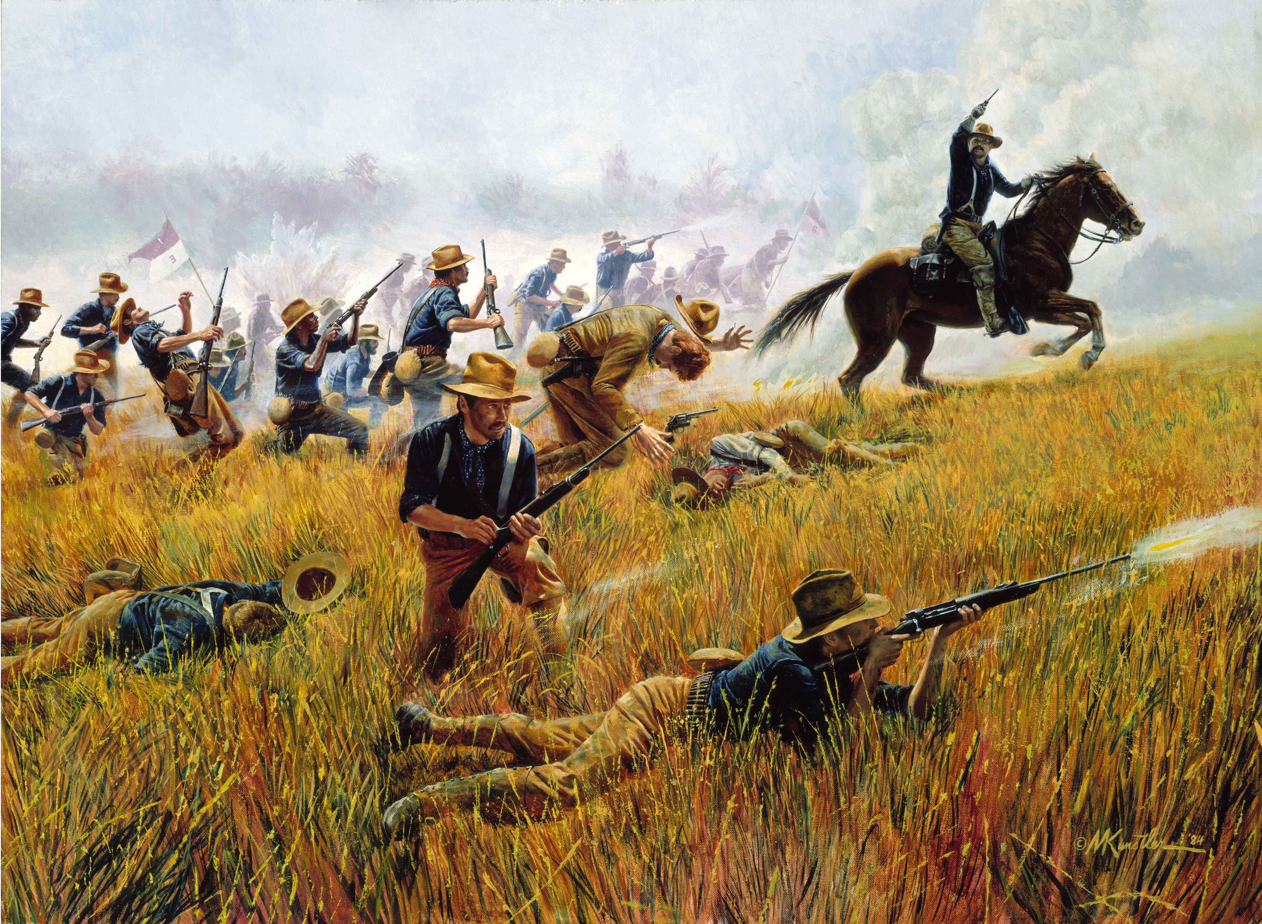 The Rough Riders on Kettle Hill by Mort Kunstler (image: The National Guard)