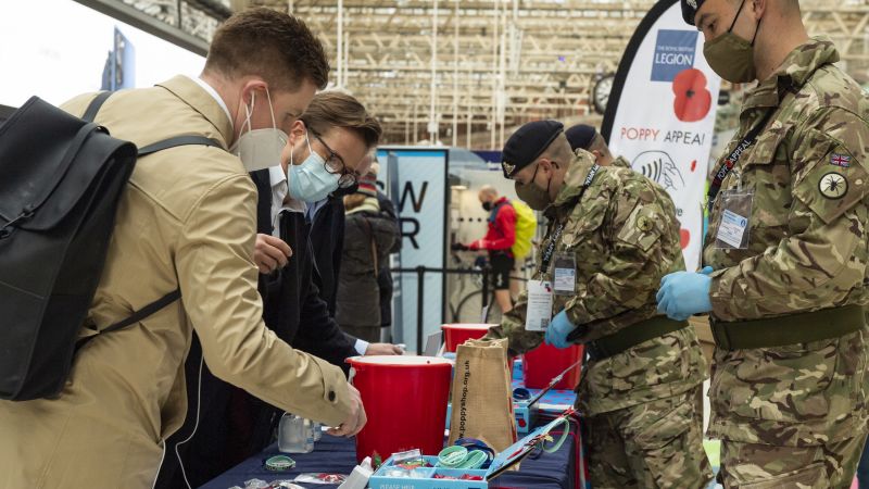The Royal British Legion’s London Poppy Day Under coronavirus restrictions personnel at static collection station 29102020 CREDIT MOD