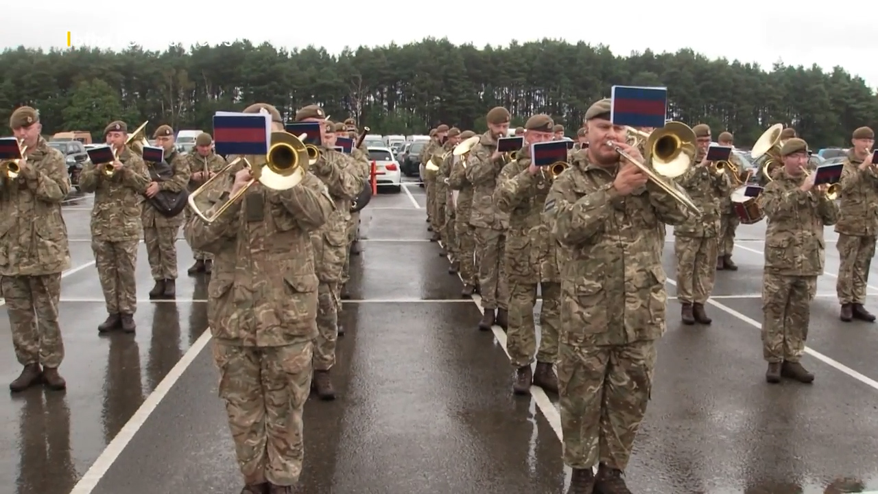 The Scots Guard welcomed Colonel Rinder to Gibraltar Barracks in Hampshire where he met with personnel from the Royal Corps of Army Musicians