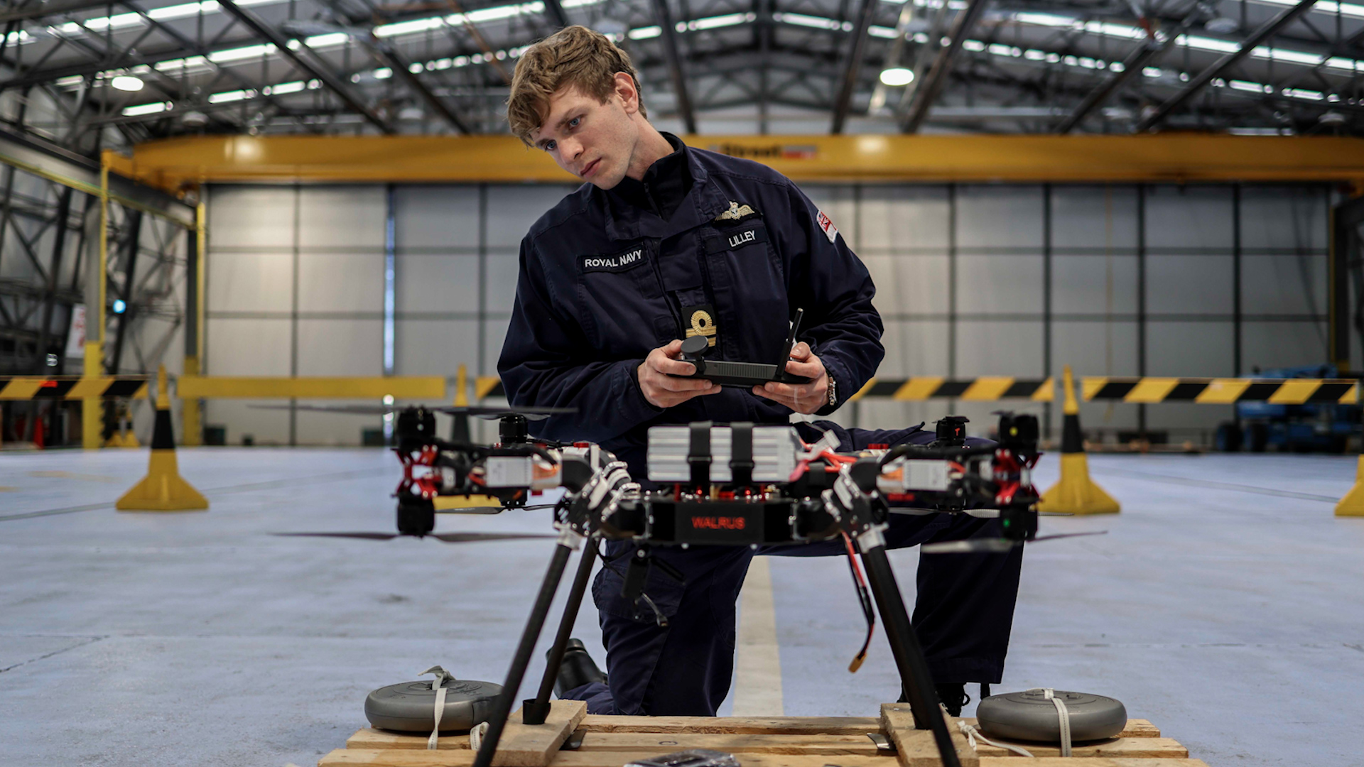 The Royal Navy drone unit builds first quadcopter (Picture: Royal Navy).