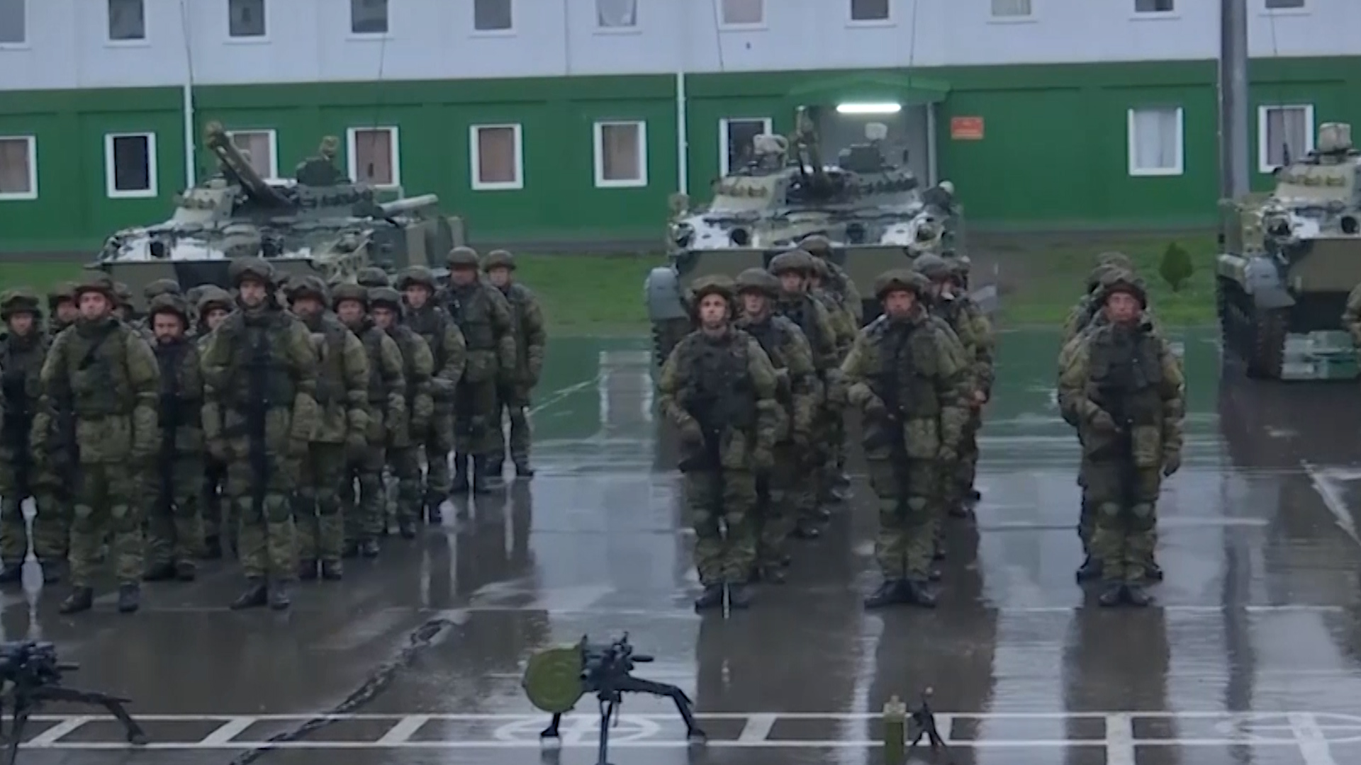 	The Russian Ministry of Defense release images of Russian troops mobilising