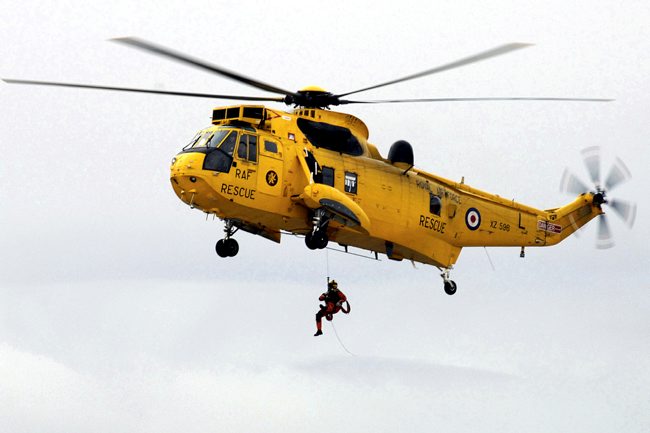 The Sea King was used for search and rescue operations (Picture: MOD).