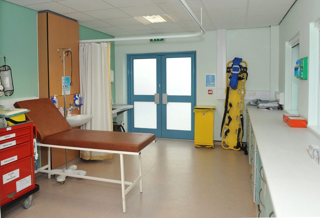 The emergency casualty room in the medical centre at 40 Commando (Credit MOD)