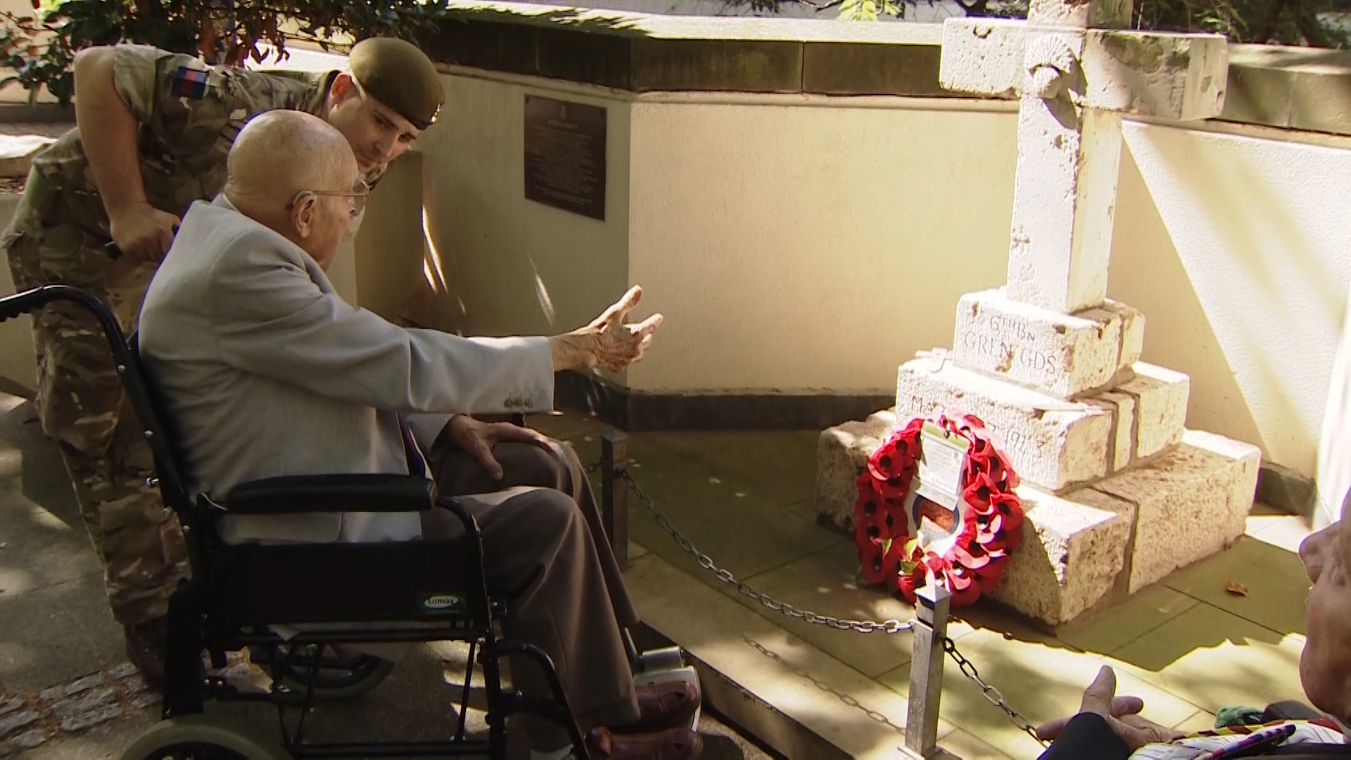 The generations unite to remember the fallen.