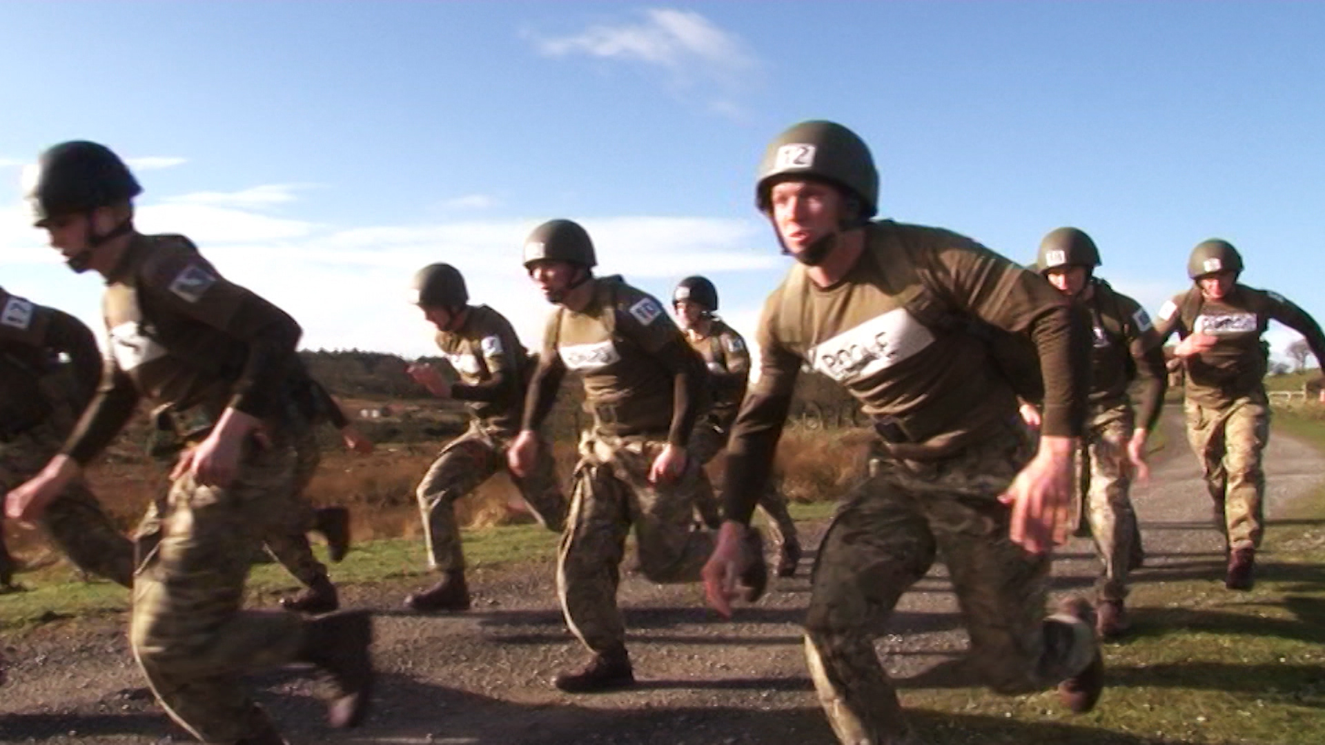 Some of the gruelling training known as 'P company'.
